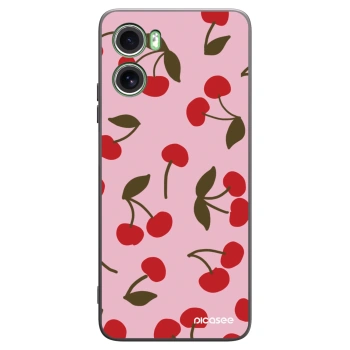 Picasee silikónový čierny obal pre Motorola Moto G06 - Cherry