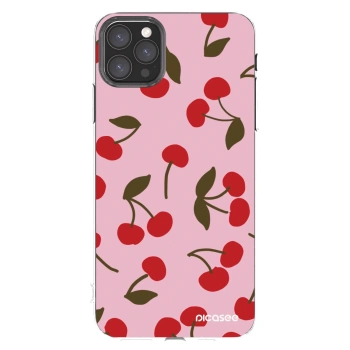 Picasee silikónový prehľadný obal pre Apple iPhone 11 Pro Max - Cherry