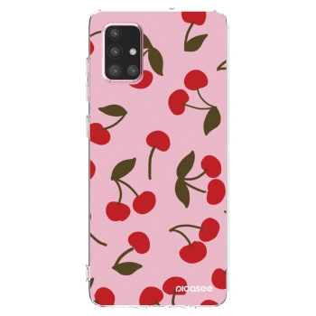 Picasee silikónový prehľadný obal pre Samsung Galaxy A71 A715F - Cherry