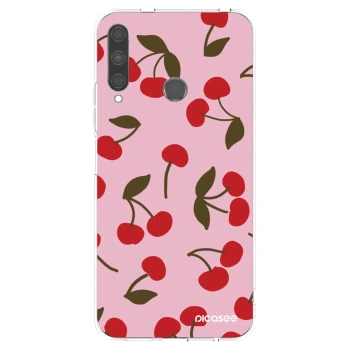 Picasee silikónový prehľadný obal pre Huawei P40 Lite E - Cherry
