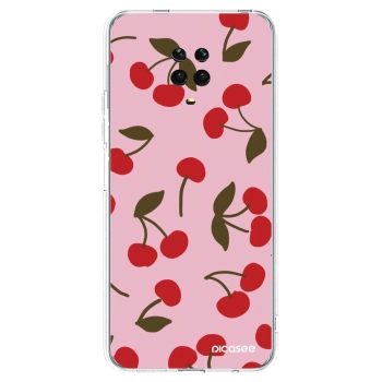 Picasee silikónový prehľadný obal pre Xiaomi Redmi Note 9 Pro - Cherry