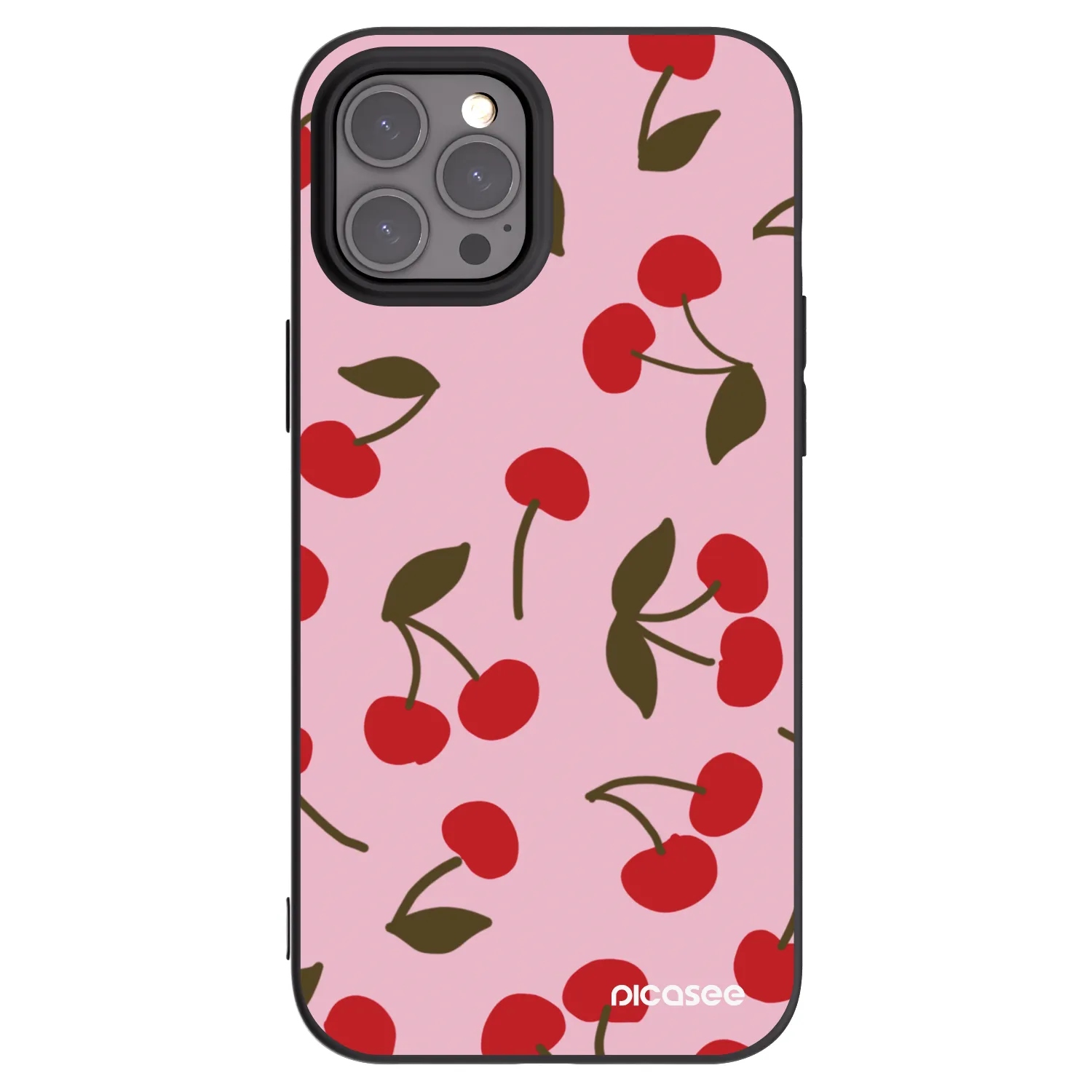 Picasee silikónový čierny obal pre Apple iPhone 12 Pro Max - Cherry