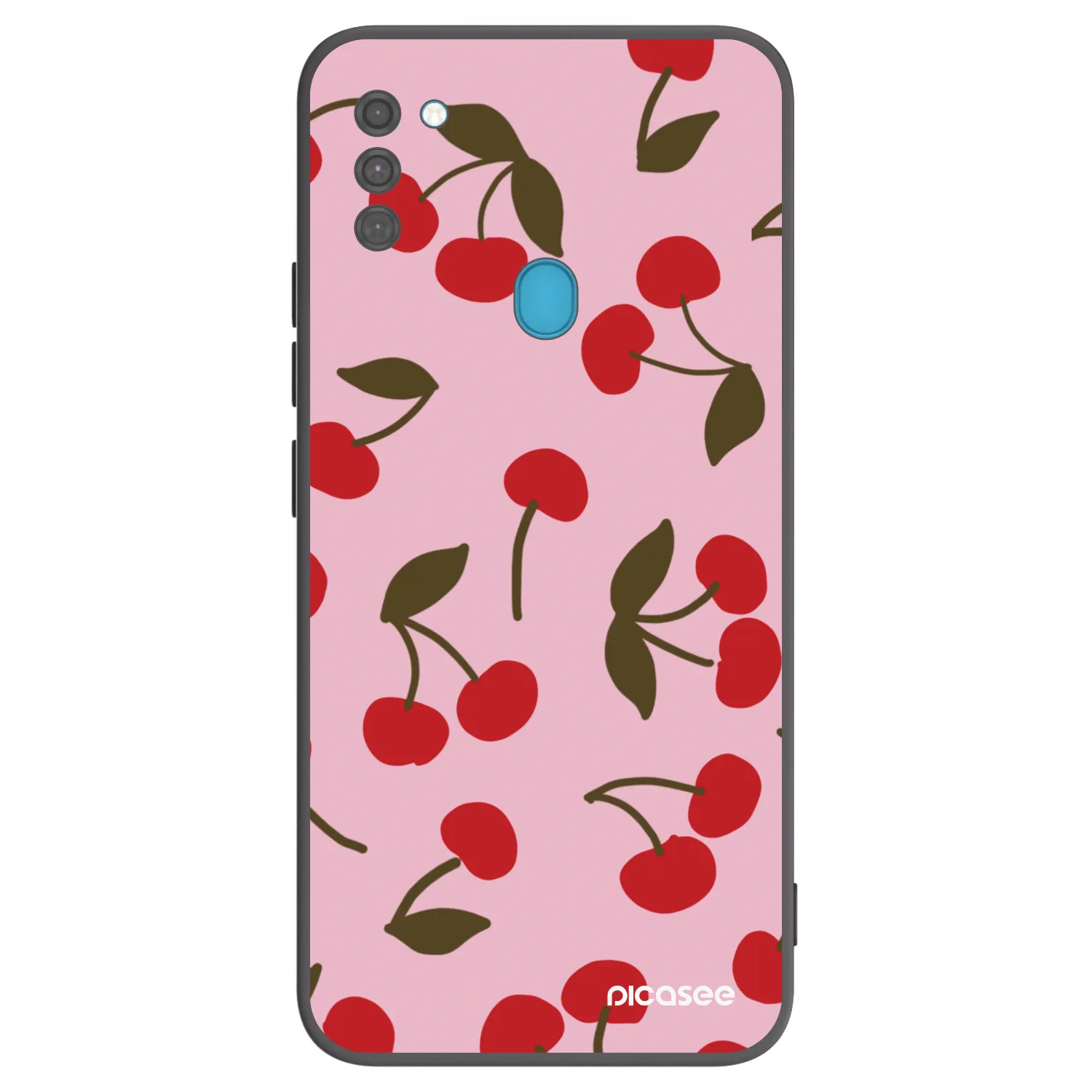 Picasee silikónový čierny obal pre Samsung Galaxy M11 - Cherry