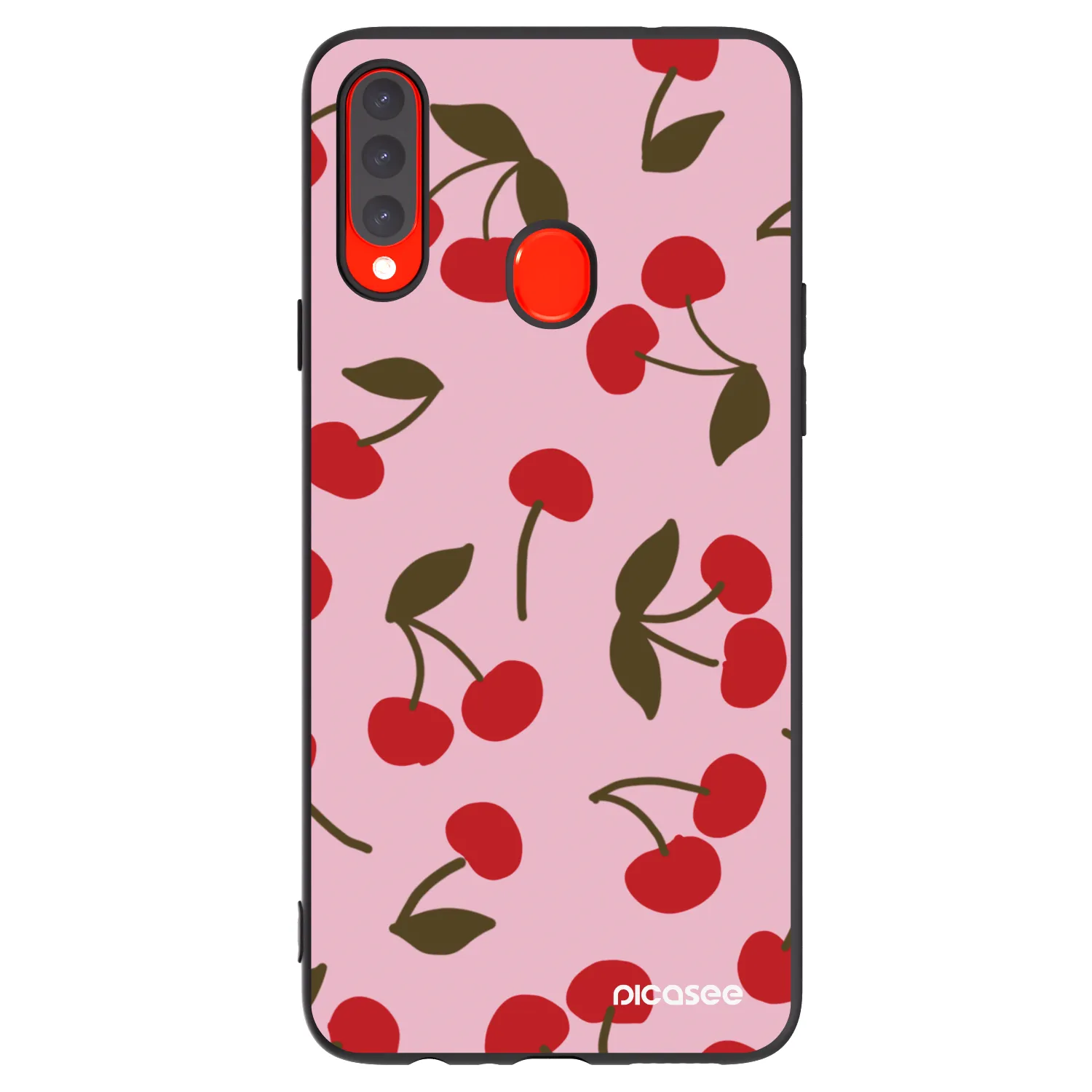 Picasee silikónový čierny obal pre Samsung Galaxy A20s - Cherry