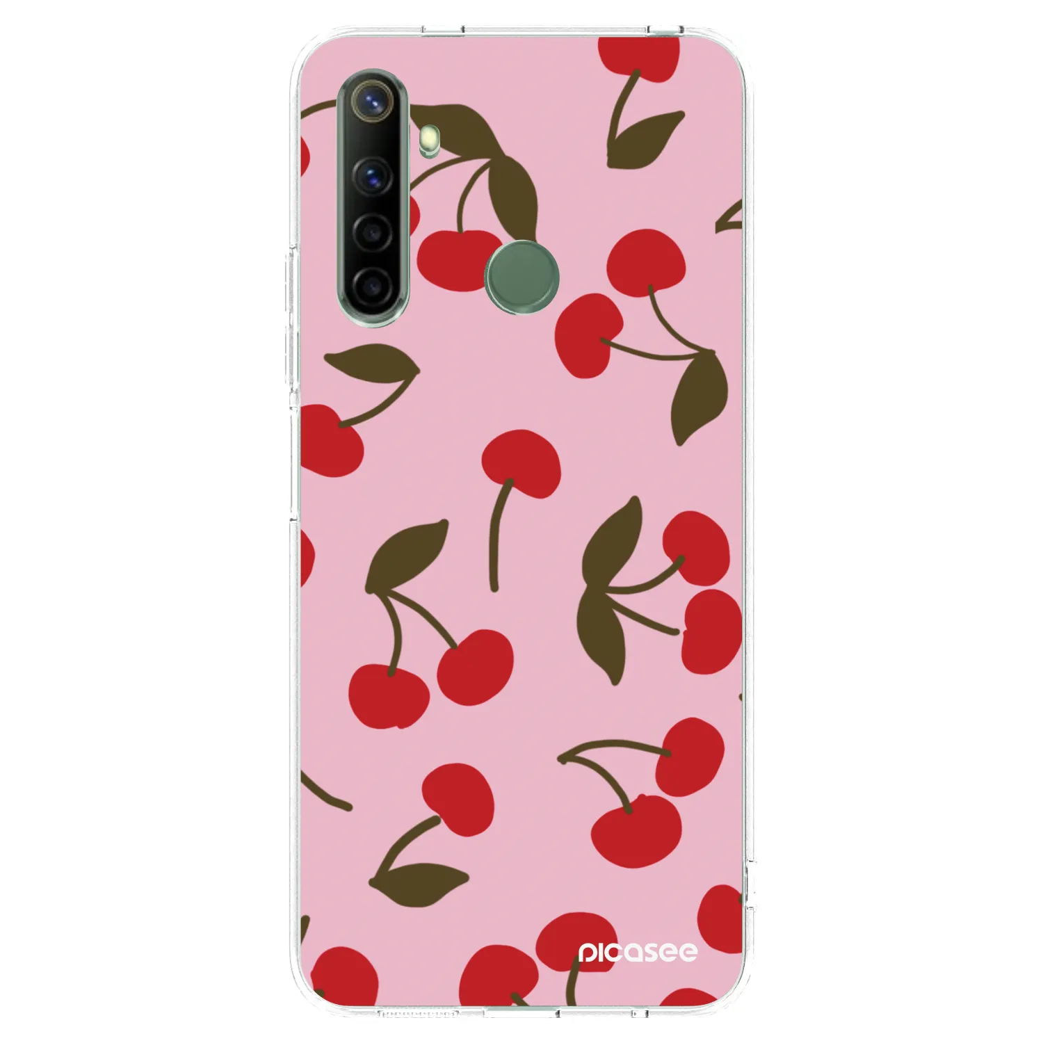 Picasee silikónový prehľadný obal pre Realme 6i - Cherry