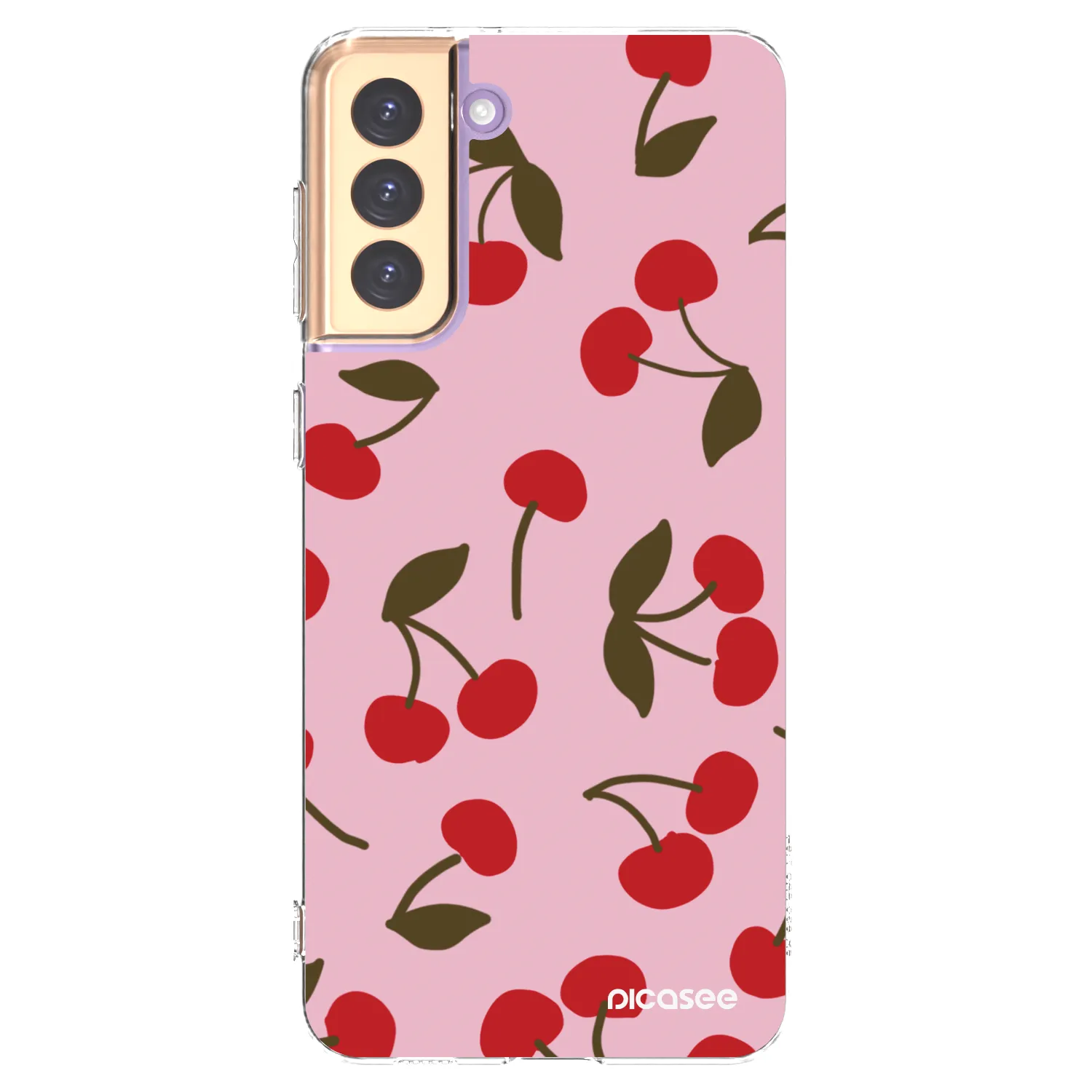 Picasee silikónový prehľadný obal pre Samsung Galaxy S21+ 5G G996F - Cherry