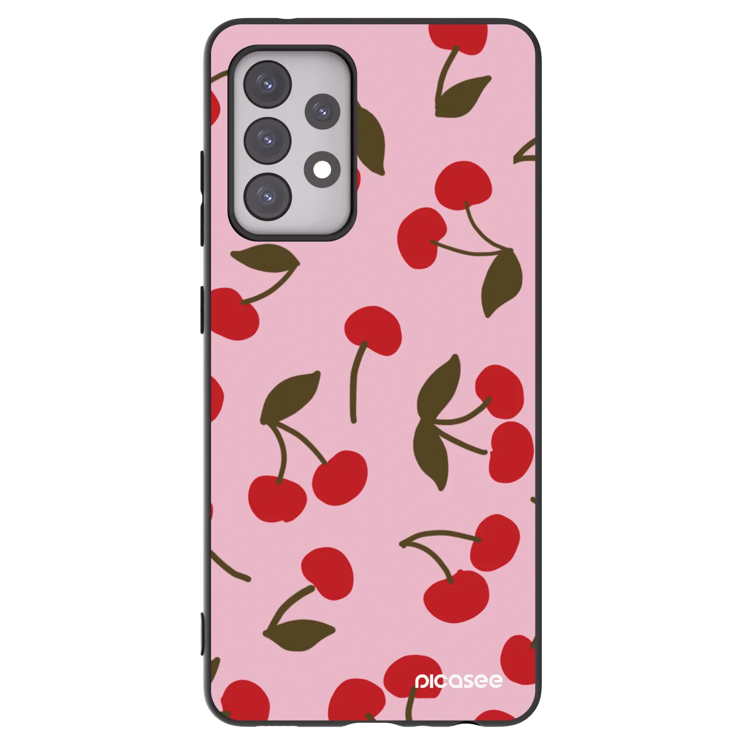 Picasee silikónový čierny obal pre Samsung Galaxy A52 5G A525F - Cherry