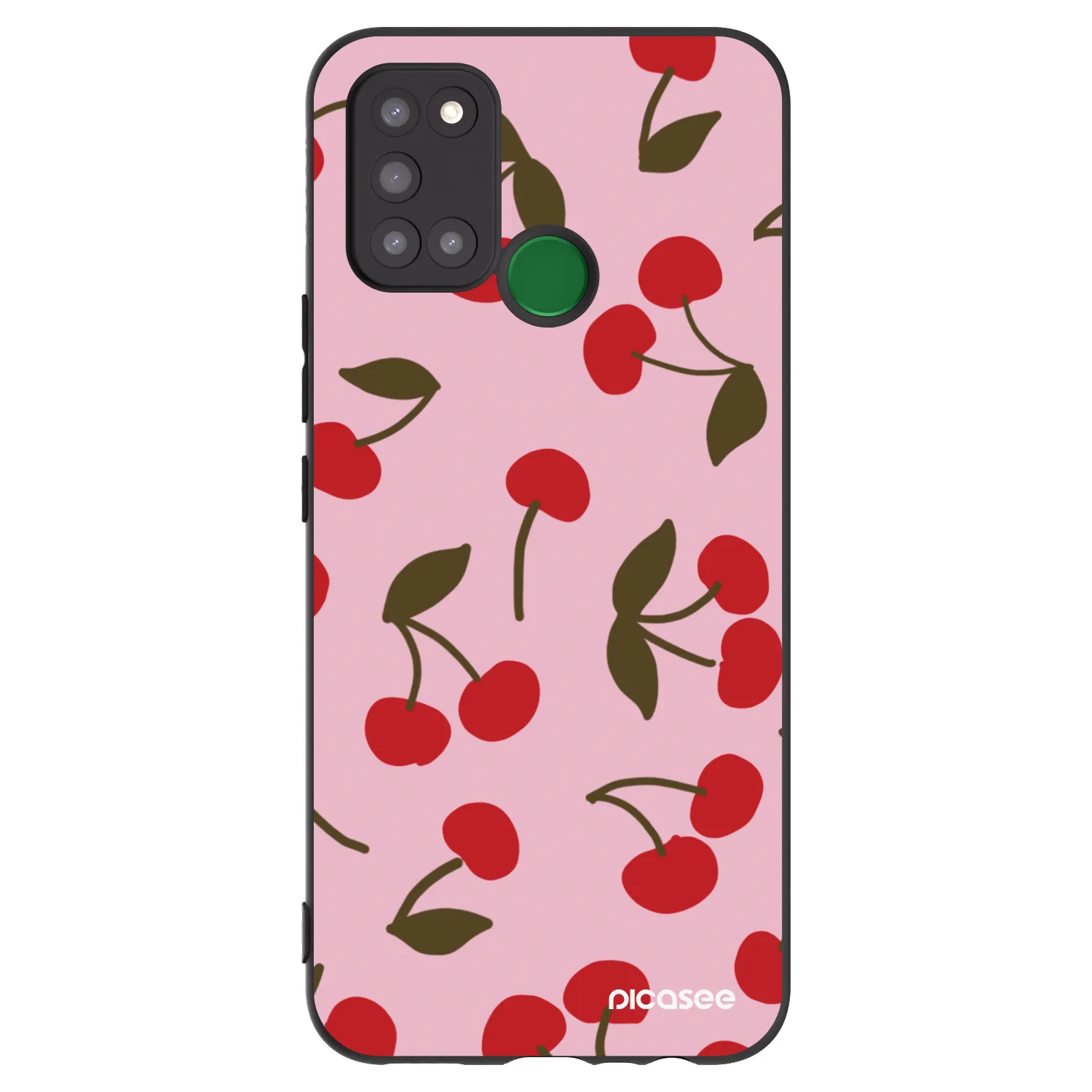Picasee silikónový čierny obal pre Realme 7i - Cherry
