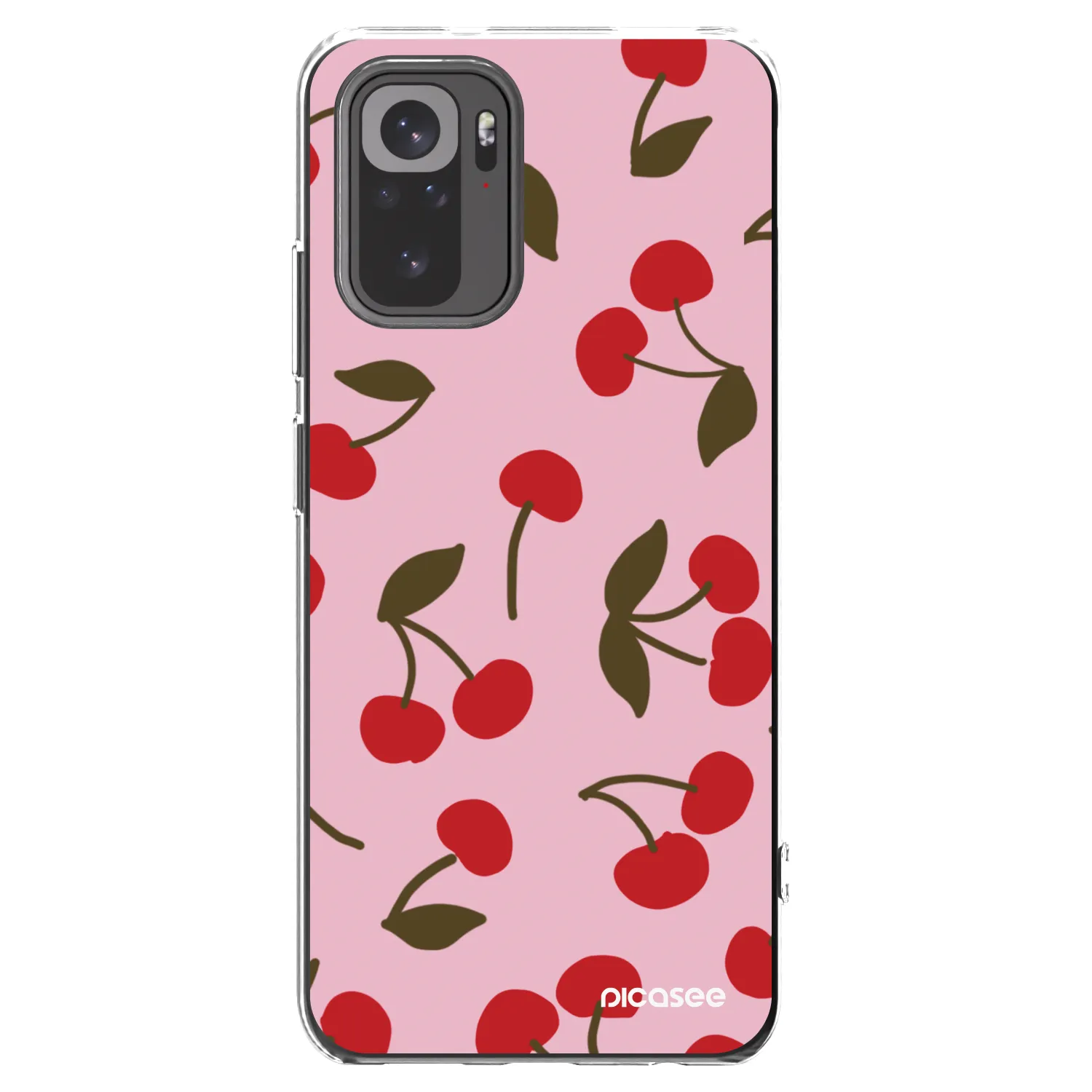 Picasee silikónový prehľadný obal pre Xiaomi Redmi Note 10S - Cherry