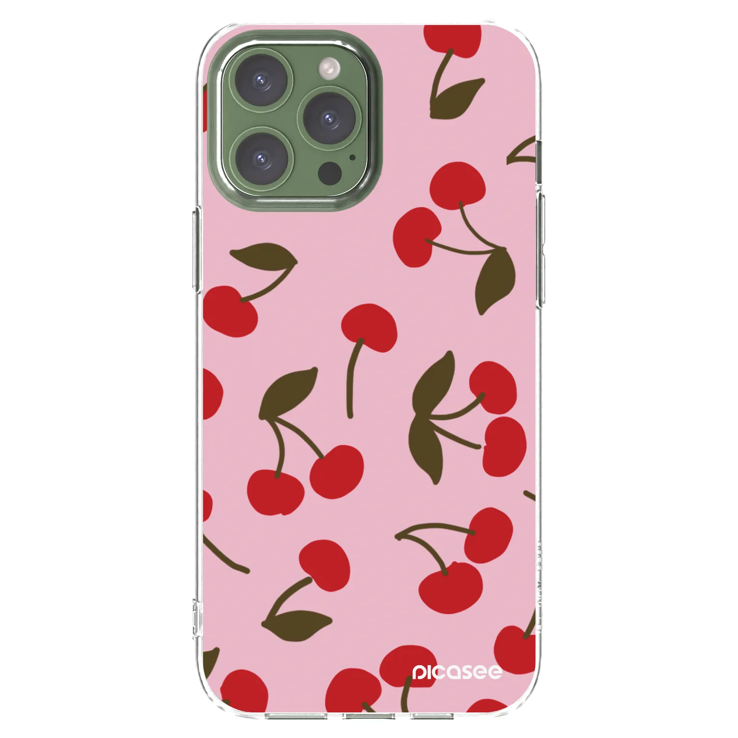 Picasee silikónový prehľadný obal pre Apple iPhone 13 Pro Max - Cherry