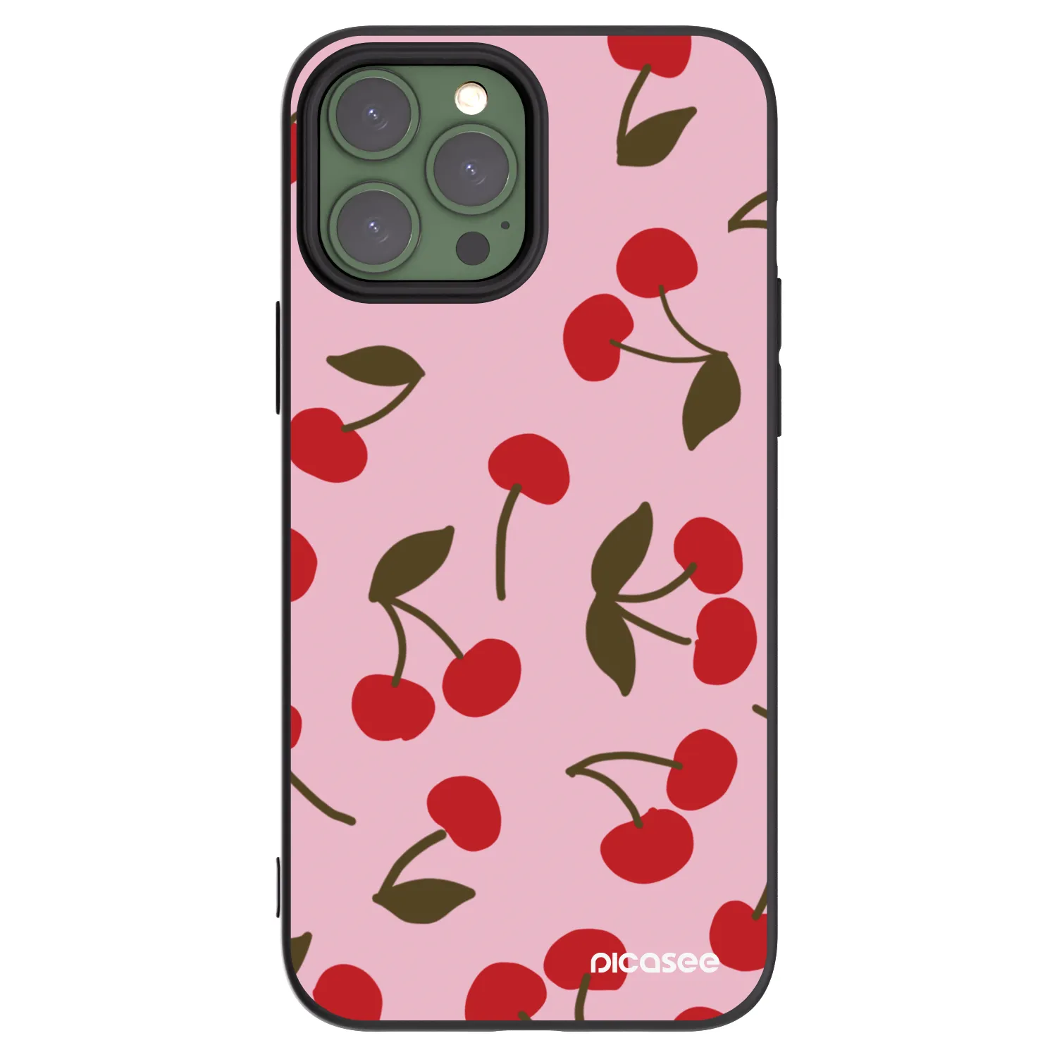 Picasee silikónový čierny obal pre Apple iPhone 13 Pro Max - Cherry