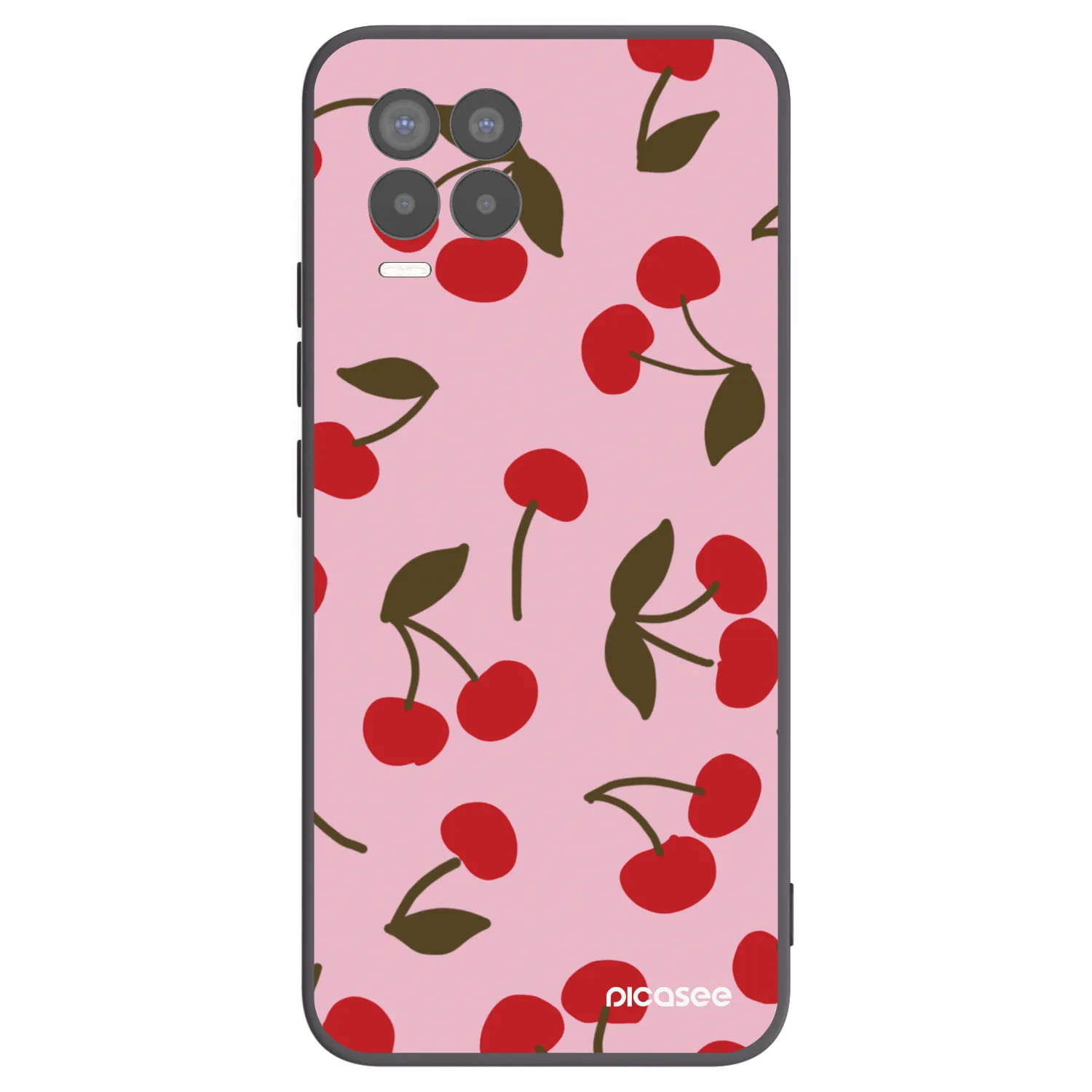 Picasee silikónový čierny obal pre Realme 8 Pro - Cherry