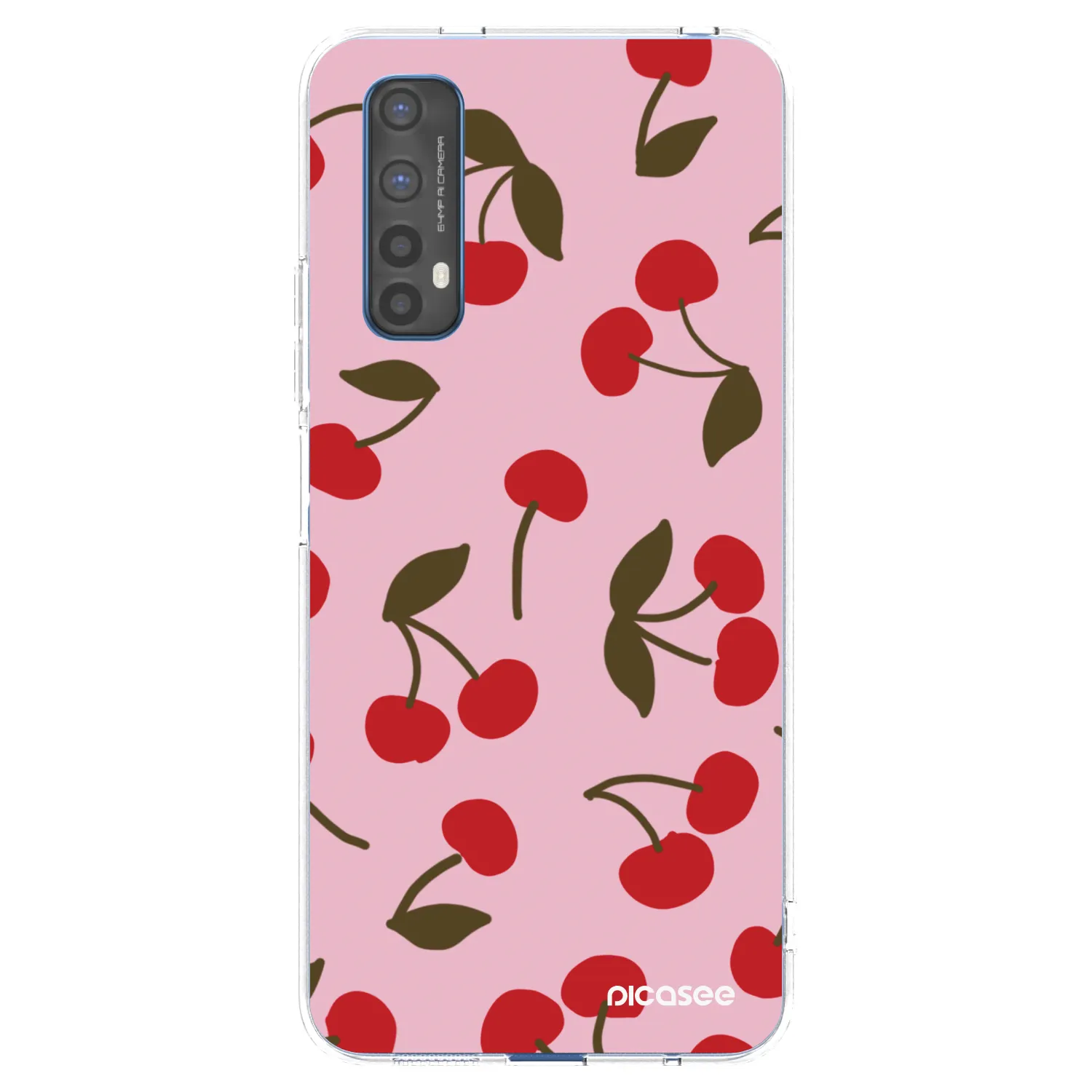 Picasee silikónový prehľadný obal pre Realme 7 - Cherry