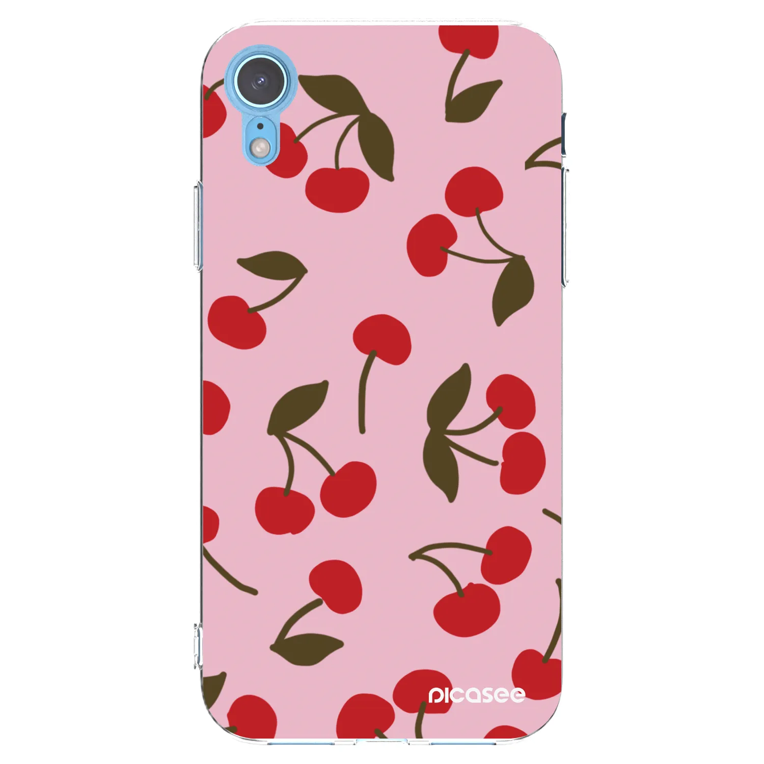 Picasee silikónový prehľadný obal pre Apple iPhone XR - Cherry
