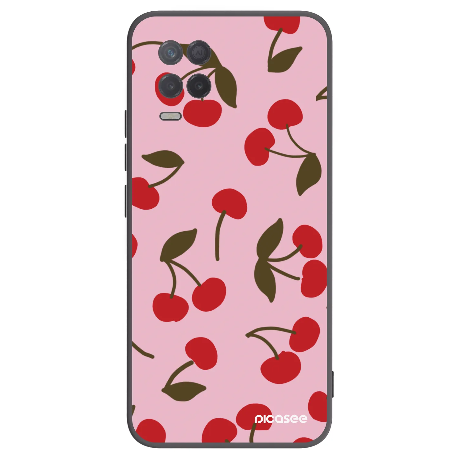 Picasee silikónový čierny obal pre Realme 8 5G - Cherry