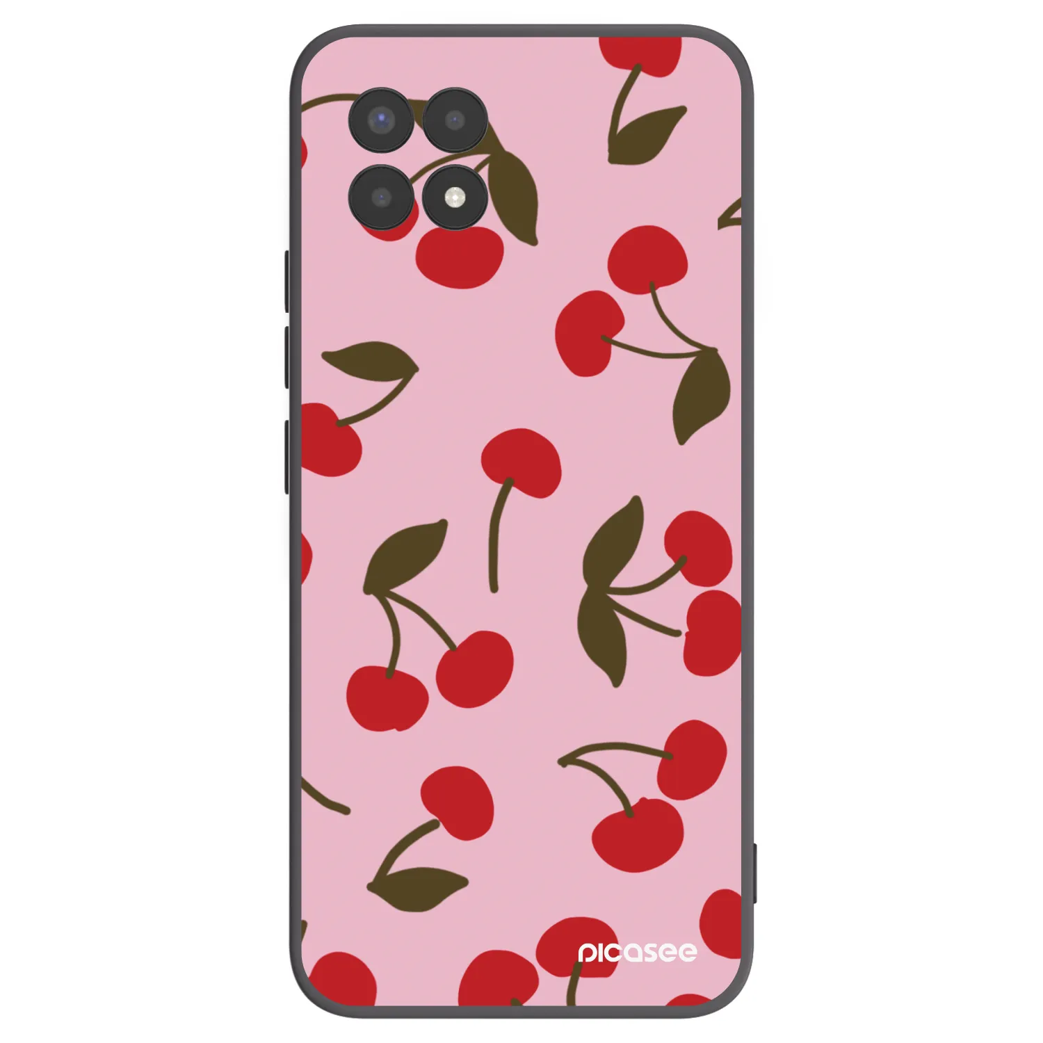 Picasee silikónový čierny obal pre Realme 8i - Cherry