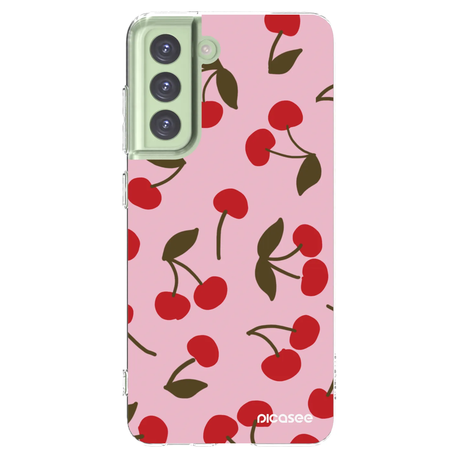 Picasee silikónový prehľadný obal pre Samsung Galaxy S21 FE 5G - Cherry