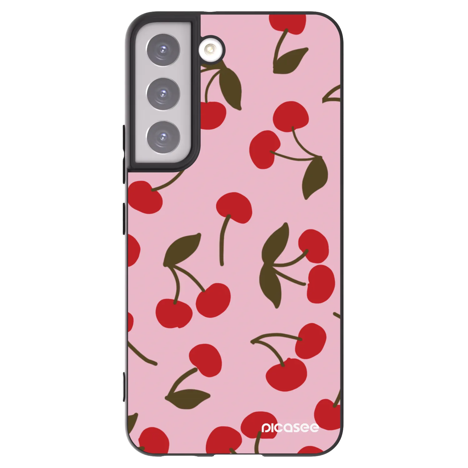 Picasee silikónový čierny obal pre Samsung Galaxy S22 5G - Cherry