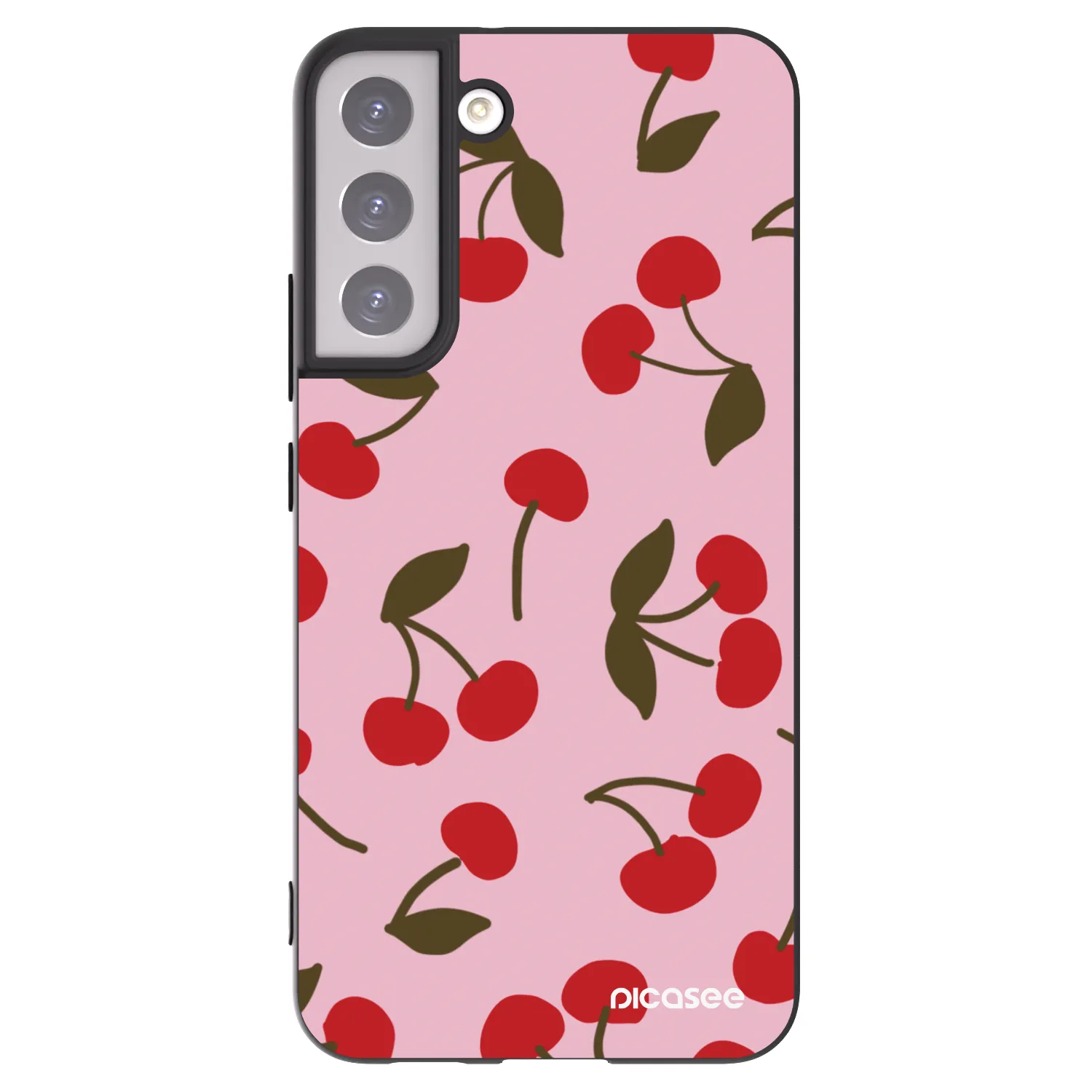 Picasee silikónový čierny obal pre Samsung Galaxy S22+ 5G - Cherry
