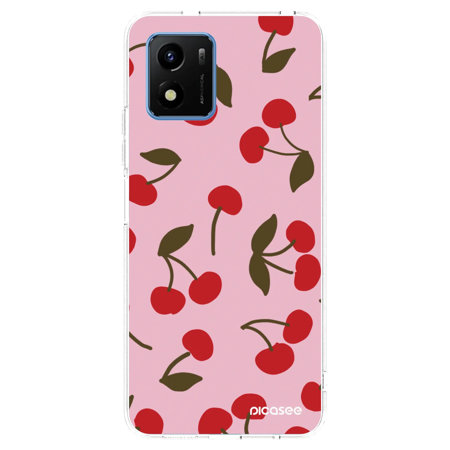 Picasee silikónový prehľadný obal pre Vivo Y01 - Cherry