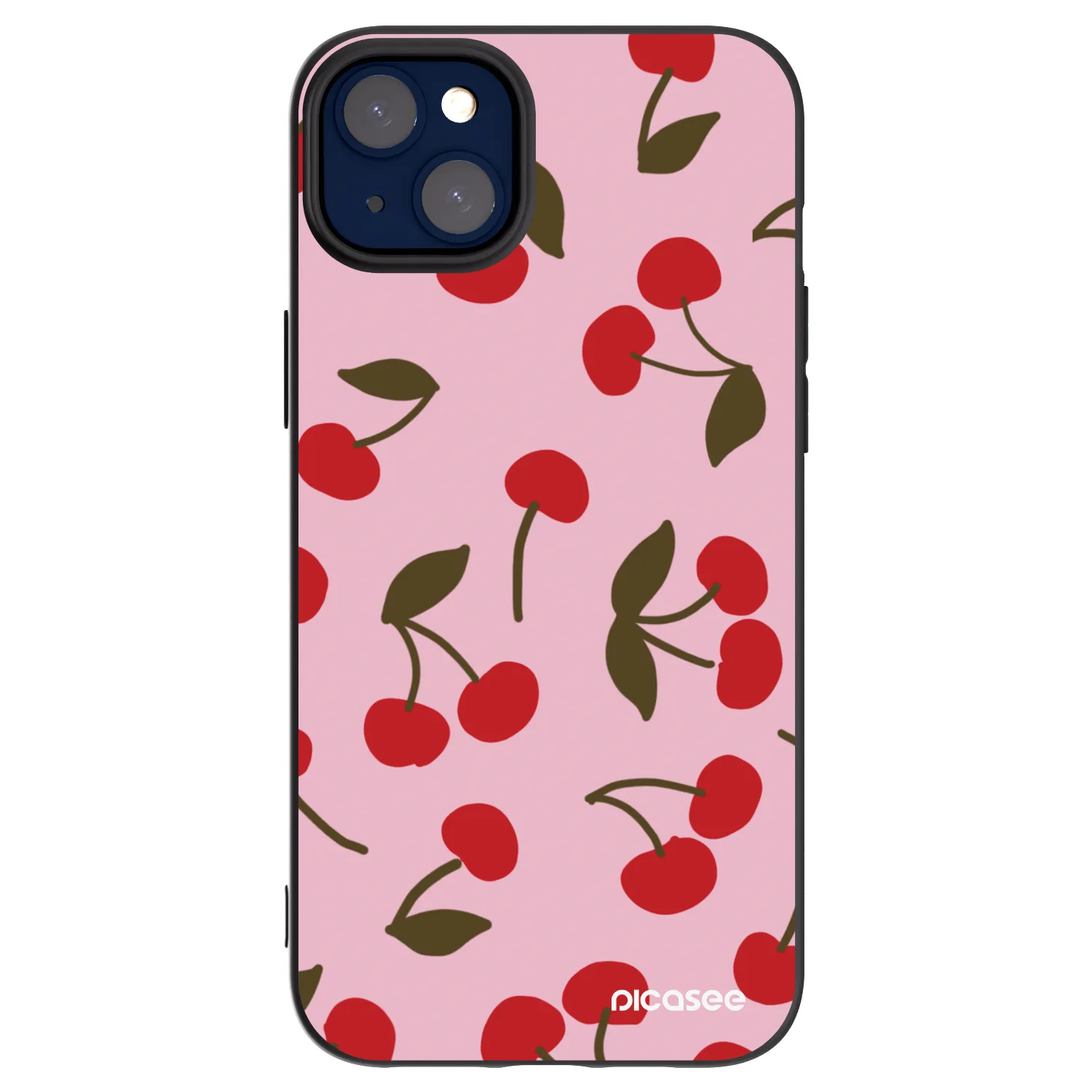 Picasee silikónový čierny obal pre Apple iPhone 14 Plus - Cherry