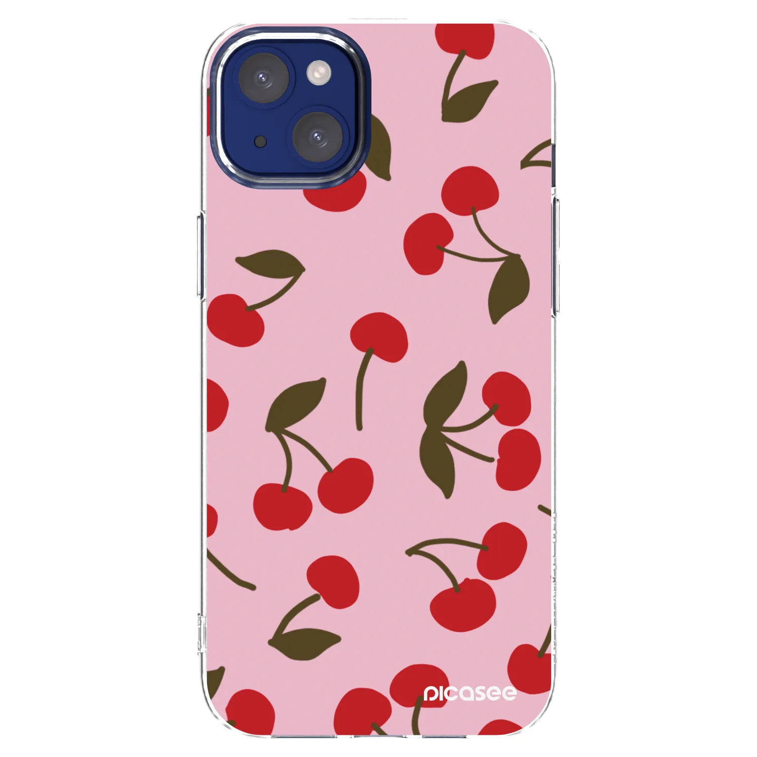 Picasee silikónový prehľadný obal pre Apple iPhone 14 Plus - Cherry