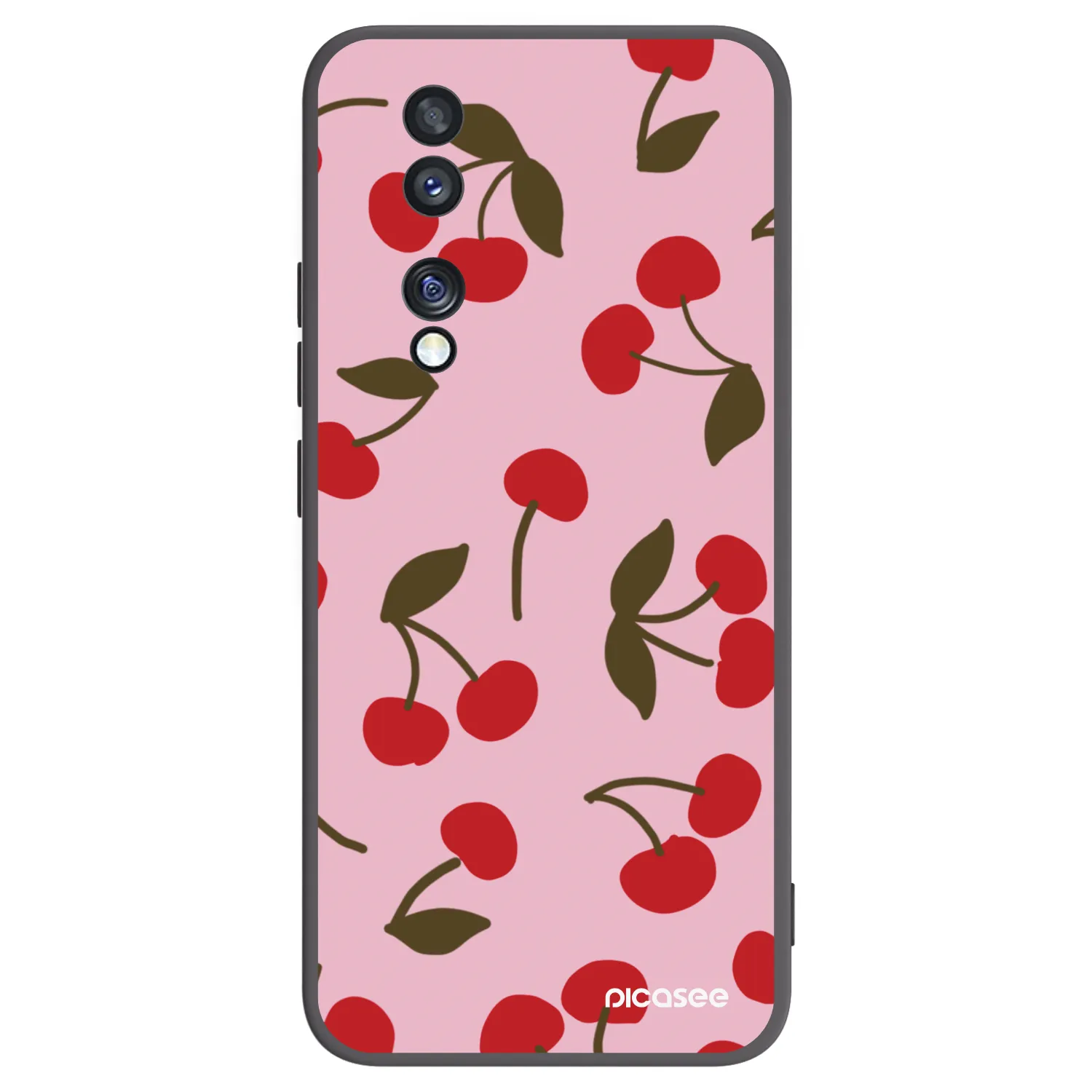Picasee silikónový čierny obal pre Honor 70 - Cherry