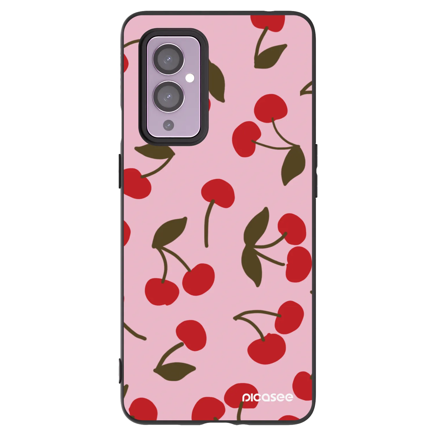 Picasee silikónový čierny obal pre OnePlus 9 - Cherry