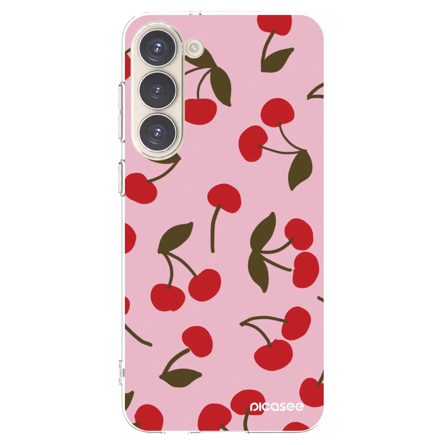 Picasee silikónový prehľadný obal pre Samsung Galaxy S23+ 5G - Cherry