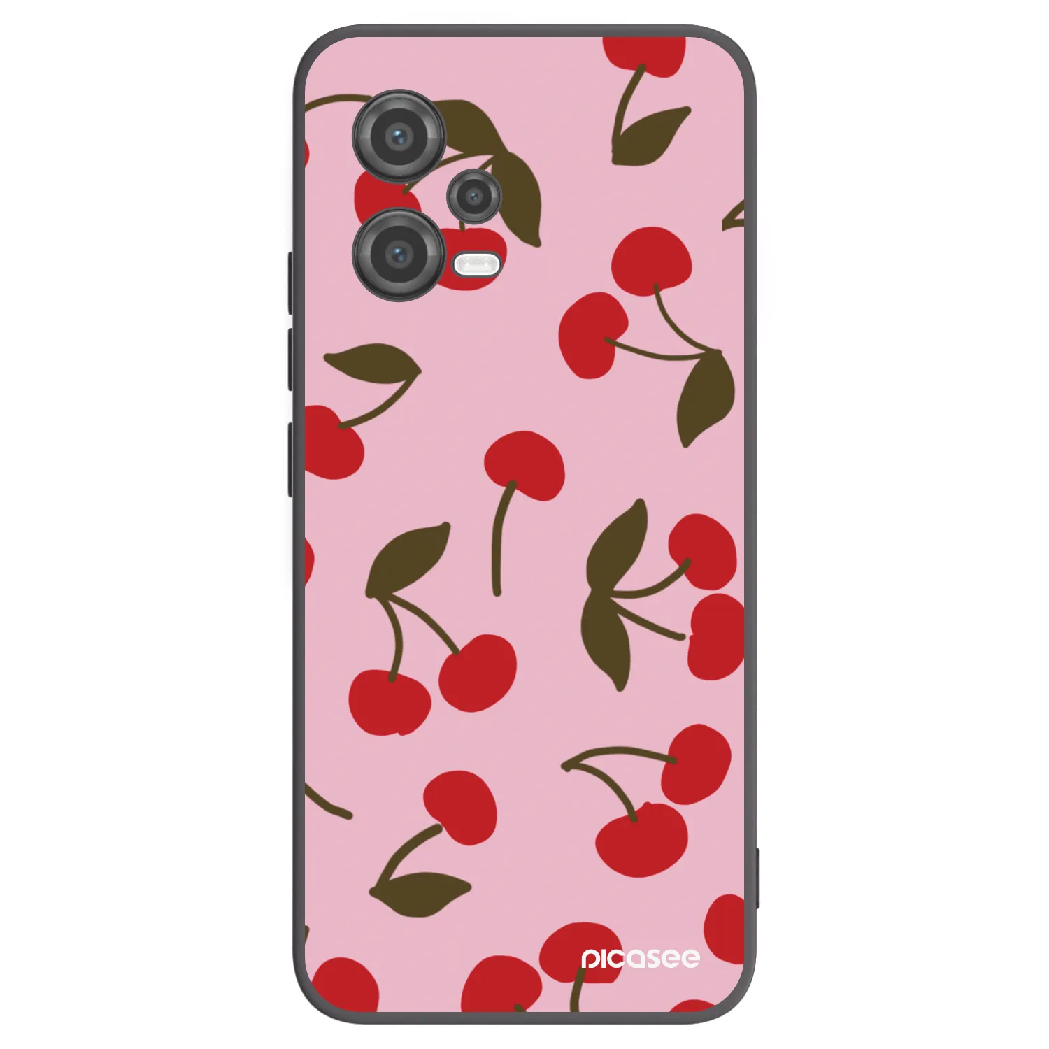 Picasee silikónový čierny obal pre Xiaomi Poco X5 - Cherry