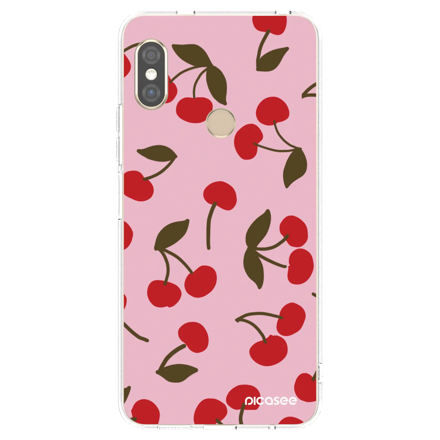 Picasee silikónový prehľadný obal pre Xiaomi Redmi Note 5 Global - Cherry