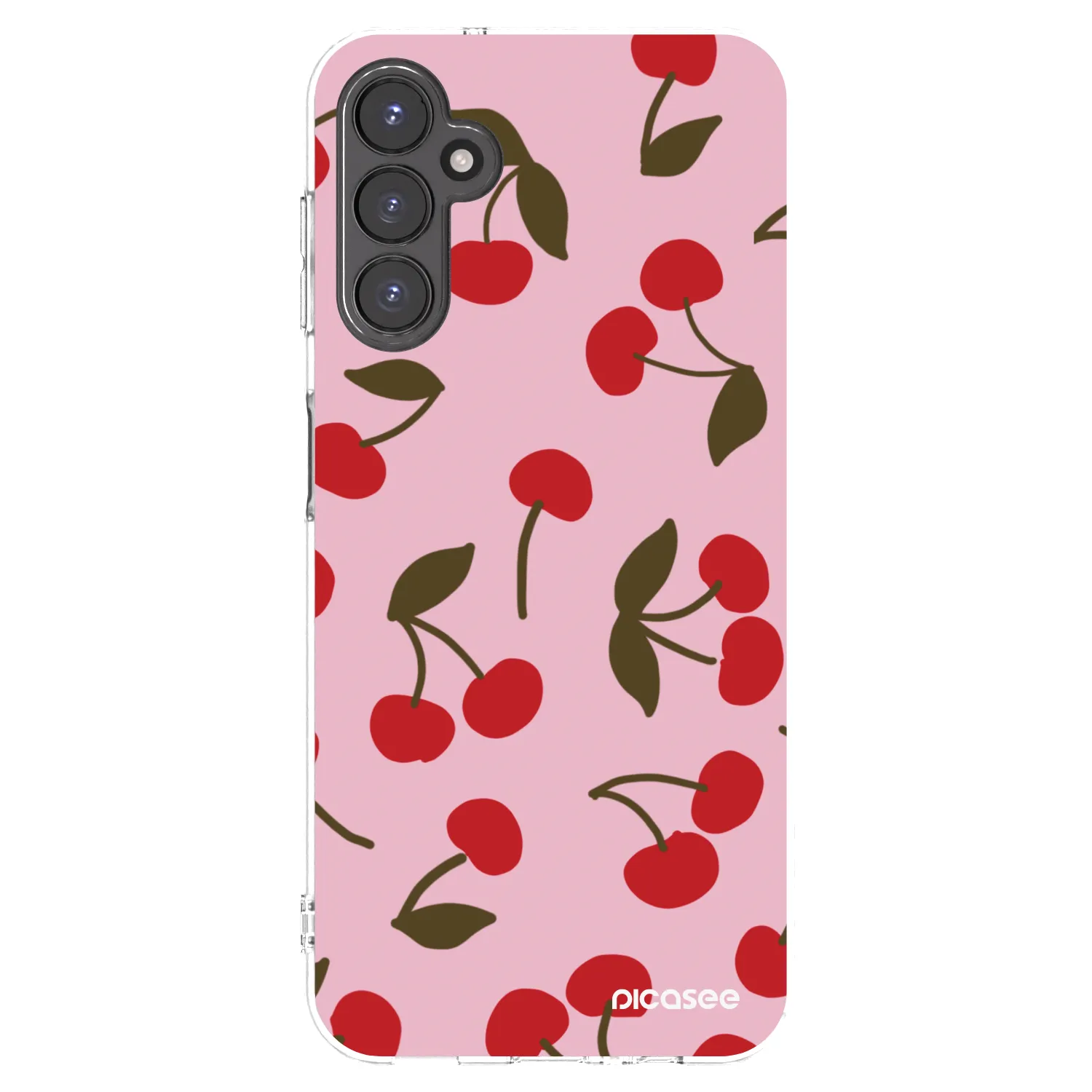 Picasee silikónový prehľadný obal pre Samsung Galaxy A14 5G A146P - Cherry