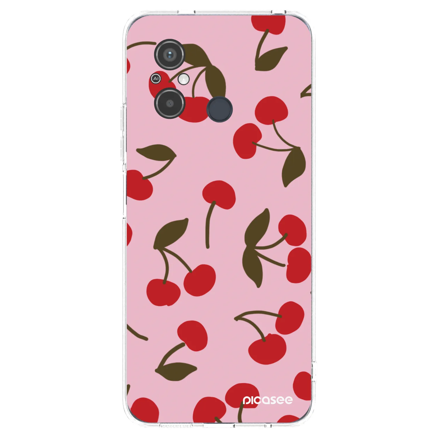 Picasee silikónový prehľadný obal pre Xiaomi Redmi 12C - Cherry
