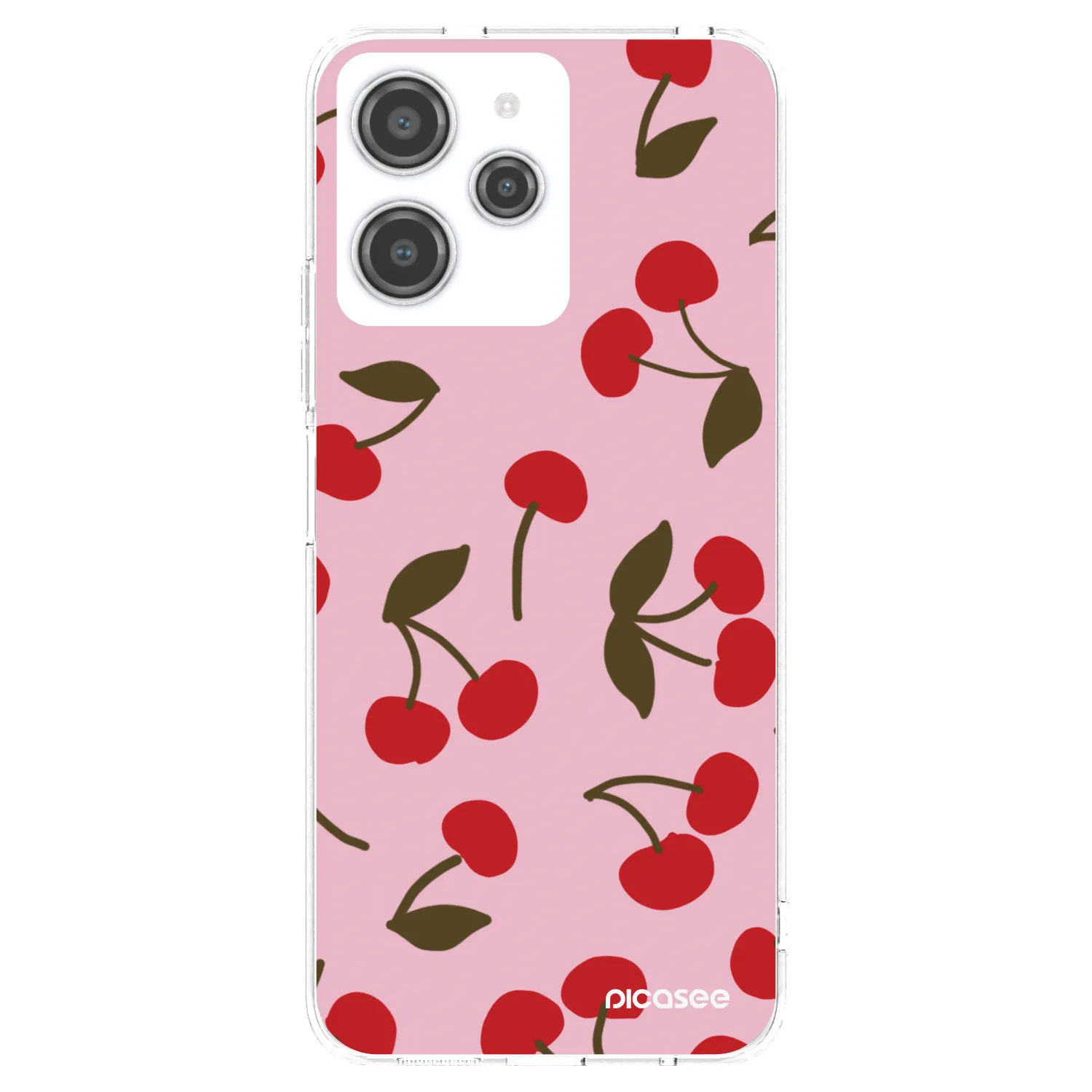 Picasee silikónový prehľadný obal pre Xiaomi Redmi 12 4G - Cherry