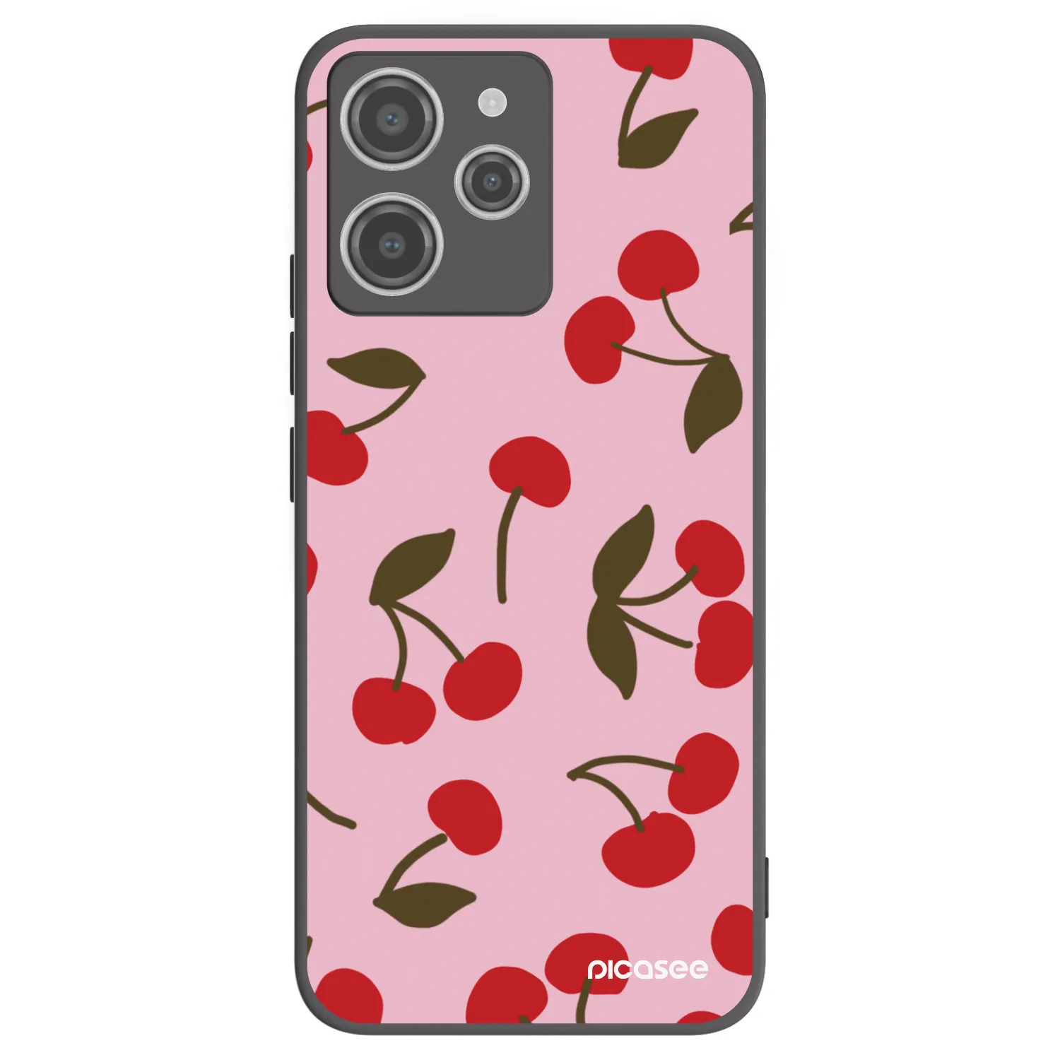 Picasee silikónový čierny obal pre Xiaomi Redmi 12 4G - Cherry