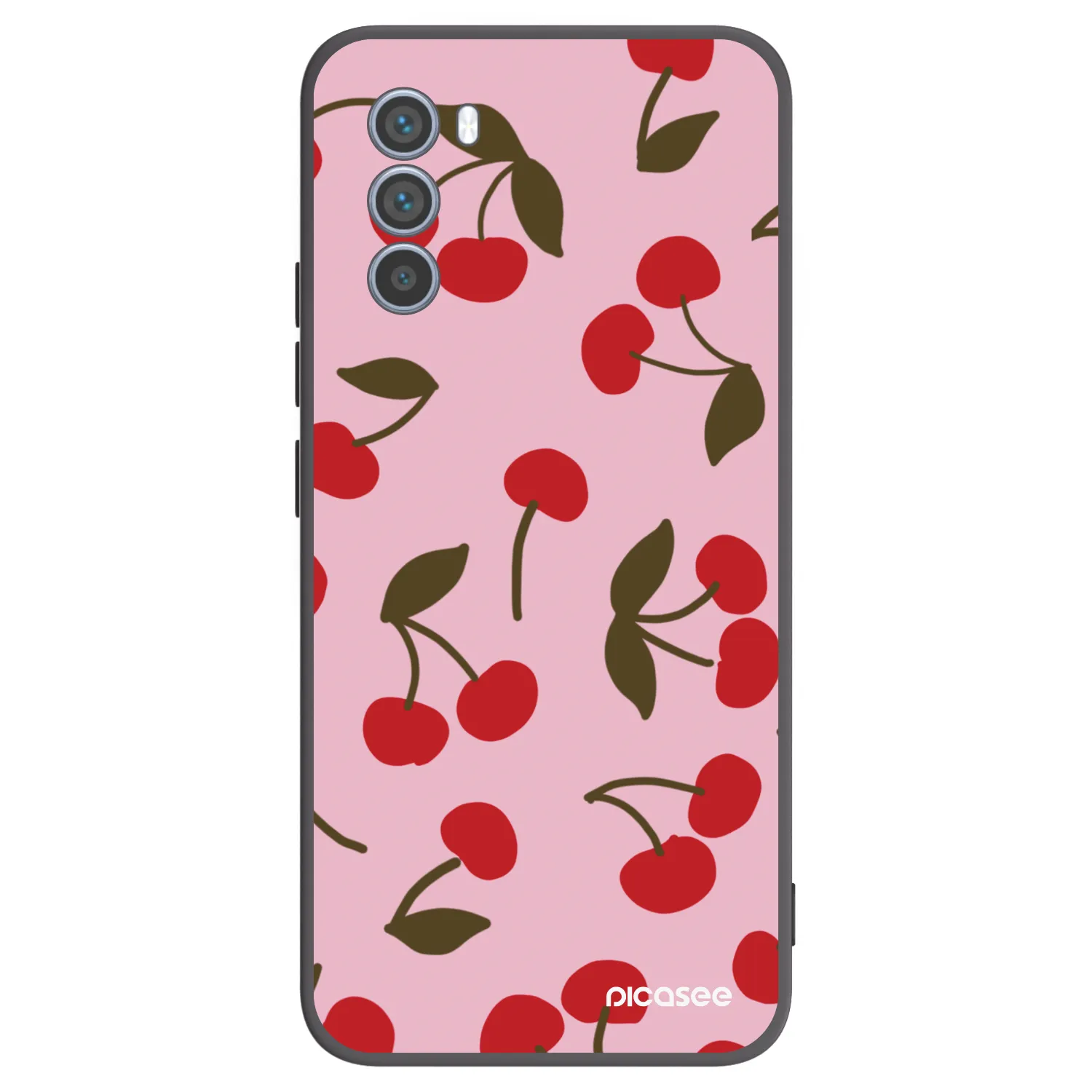 Picasee silikónový čierny obal pre Motorola Moto G62 - Cherry