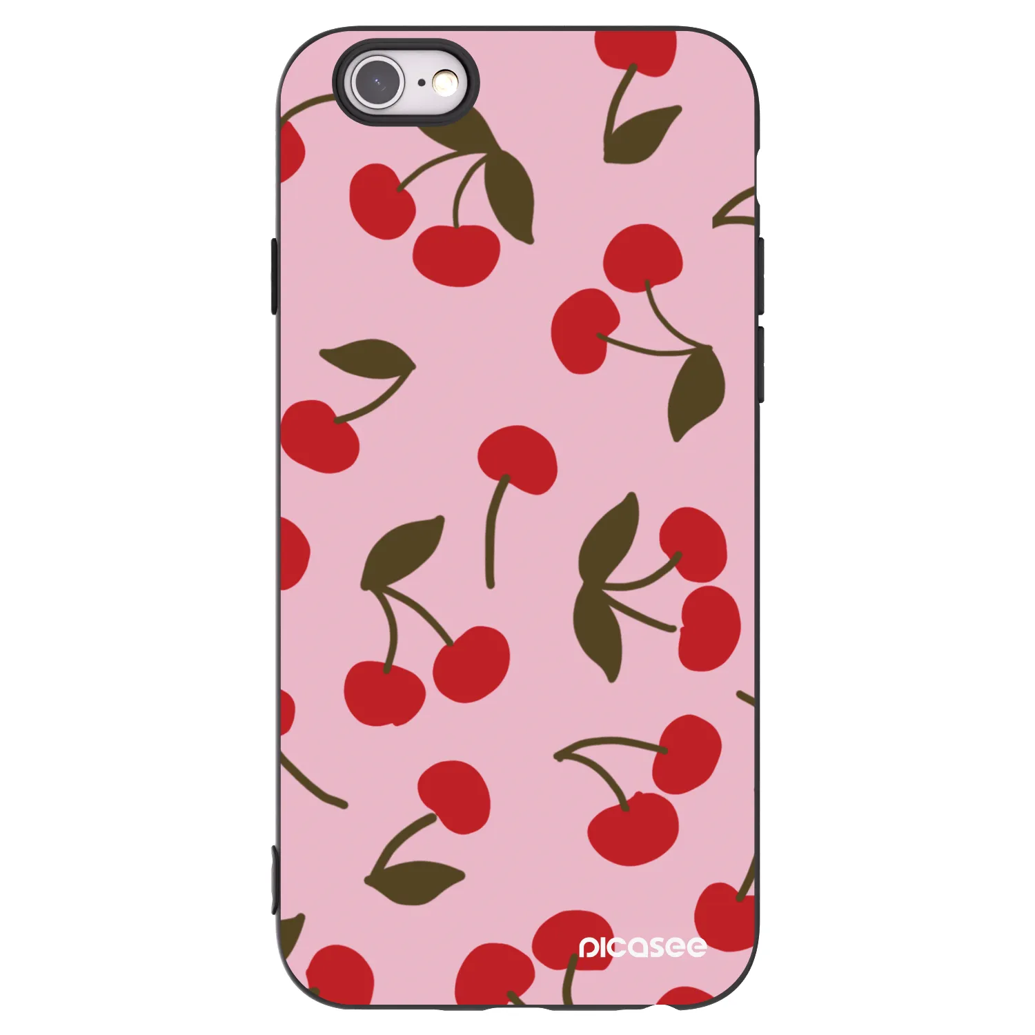 Picasee silikónový čierny obal pre Apple iPhone 6/6S - Cherry