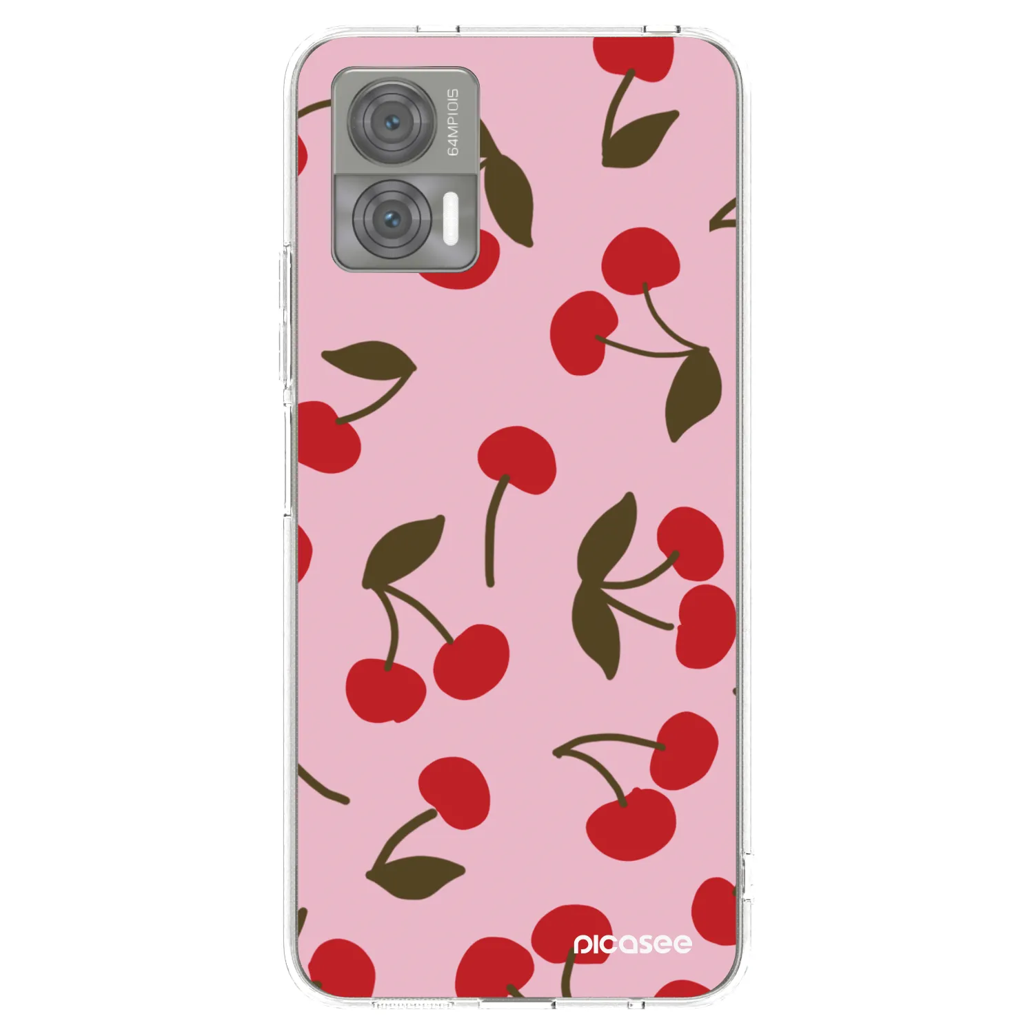 Picasee silikónový prehľadný obal pre Motorola Edge 30 Neo - Cherry