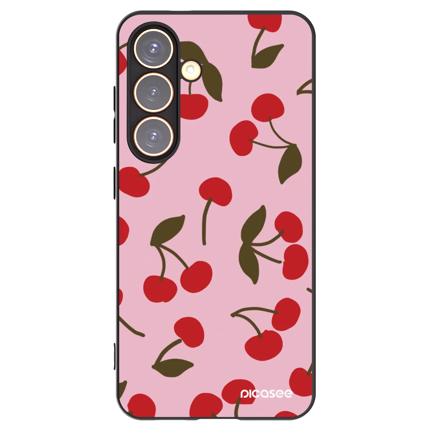 Picasee silikónový čierny obal pre Samsung Galaxy S24 S921B 5G - Cherry