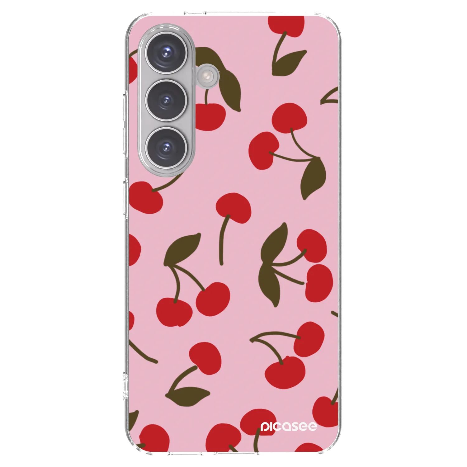 Picasee silikónový prehľadný obal pre Samsung Galaxy S24 S921B 5G - Cherry