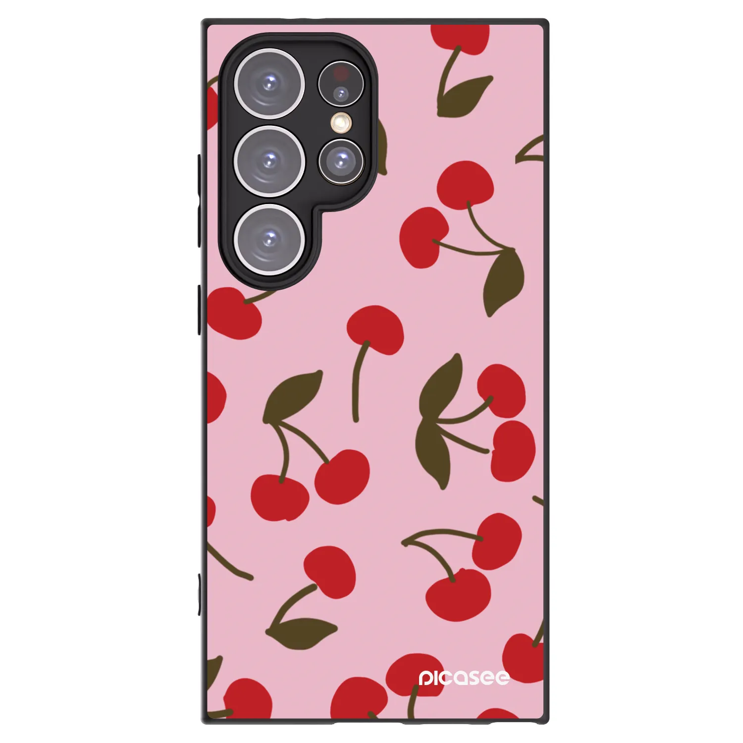 Picasee silikónový čierny obal pre Samsung Galaxy S24 Ultra S928B 5G - Cherry