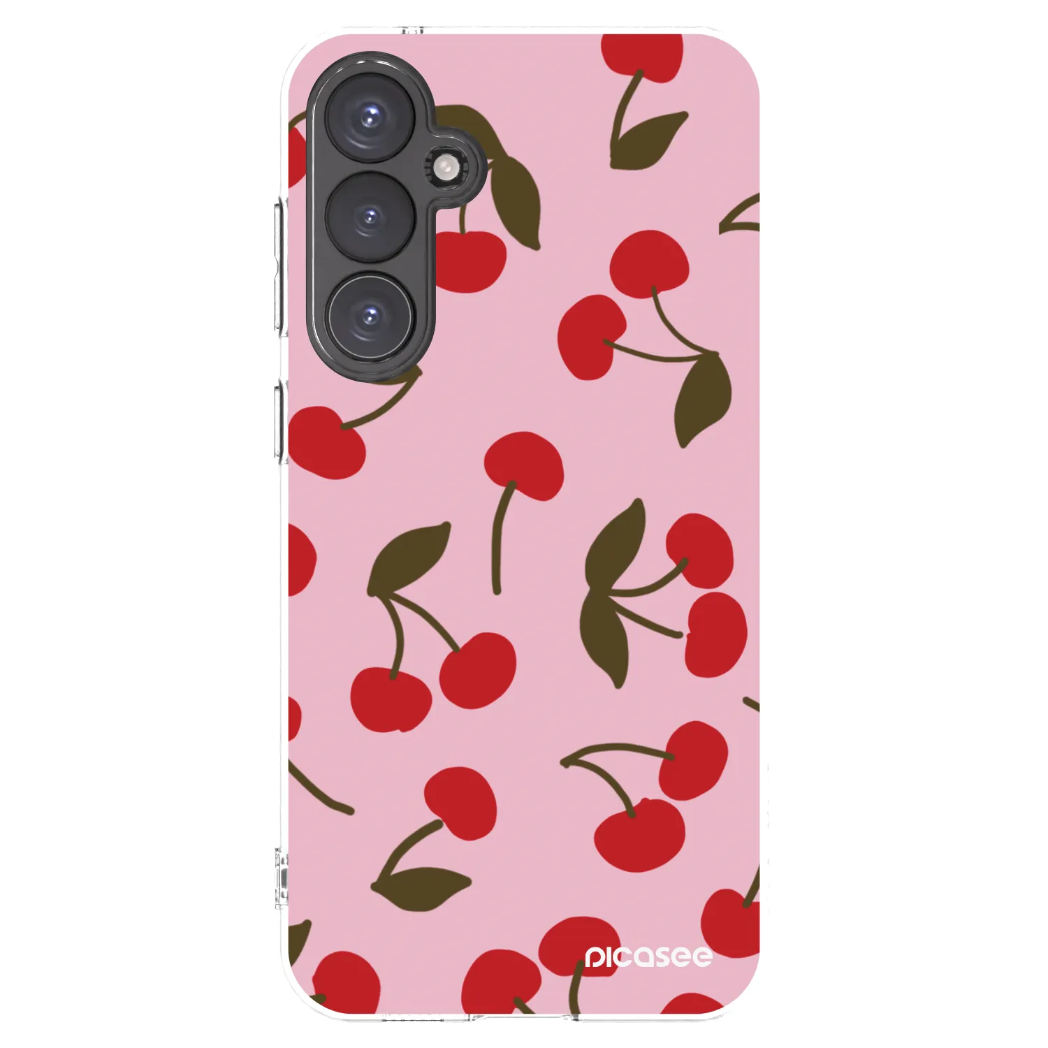Picasee silikónový prehľadný obal pre Samsung Galaxy S23 FE S711B - Cherry