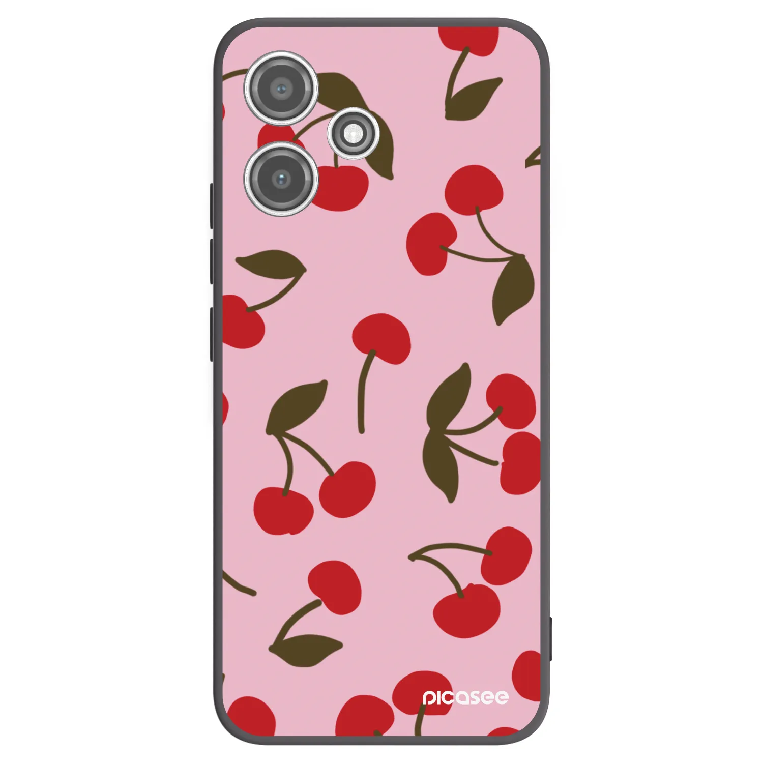 Picasee silikónový čierny obal pre Xiaomi Redmi 12 5G - Cherry
