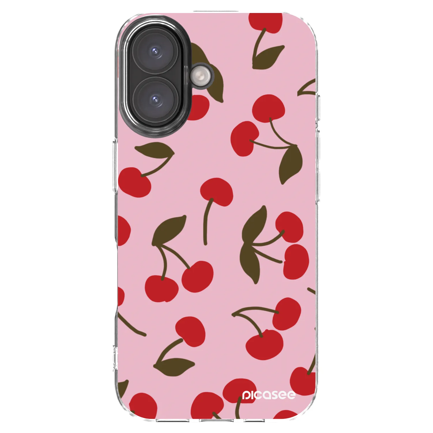 Picasee silikónový prehľadný obal pre Apple iPhone 16 - Cherry
