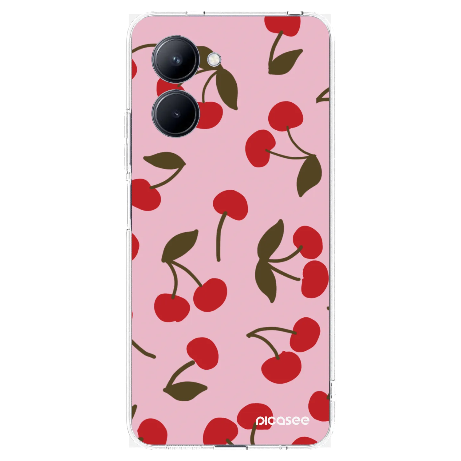 Picasee silikónový prehľadný obal pre Realme C33 (2023) - Cherry