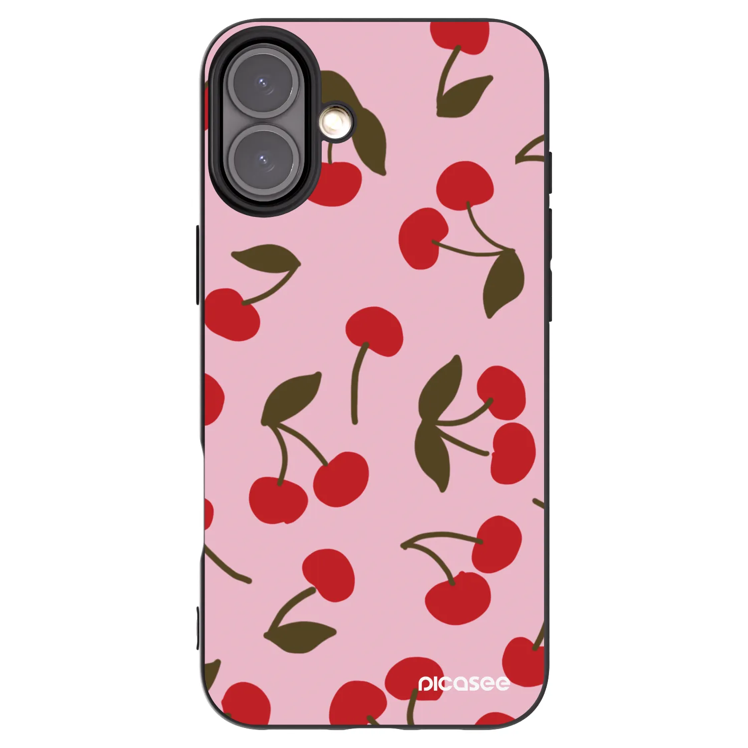 Picasee silikónový čierny obal pre Apple iPhone 16 Plus - Cherry