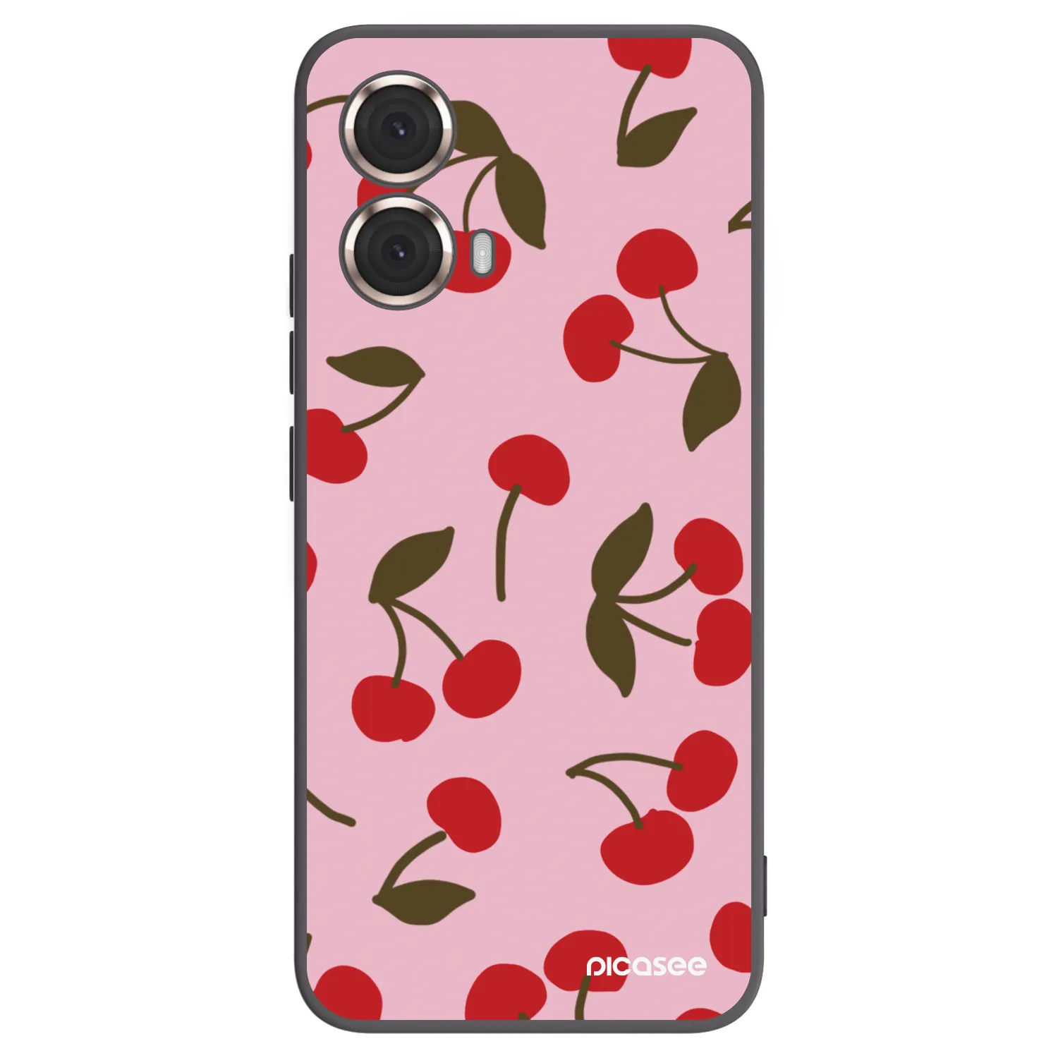 Picasee silikónový čierny obal pre Motorola Moto G85 - Cherry
