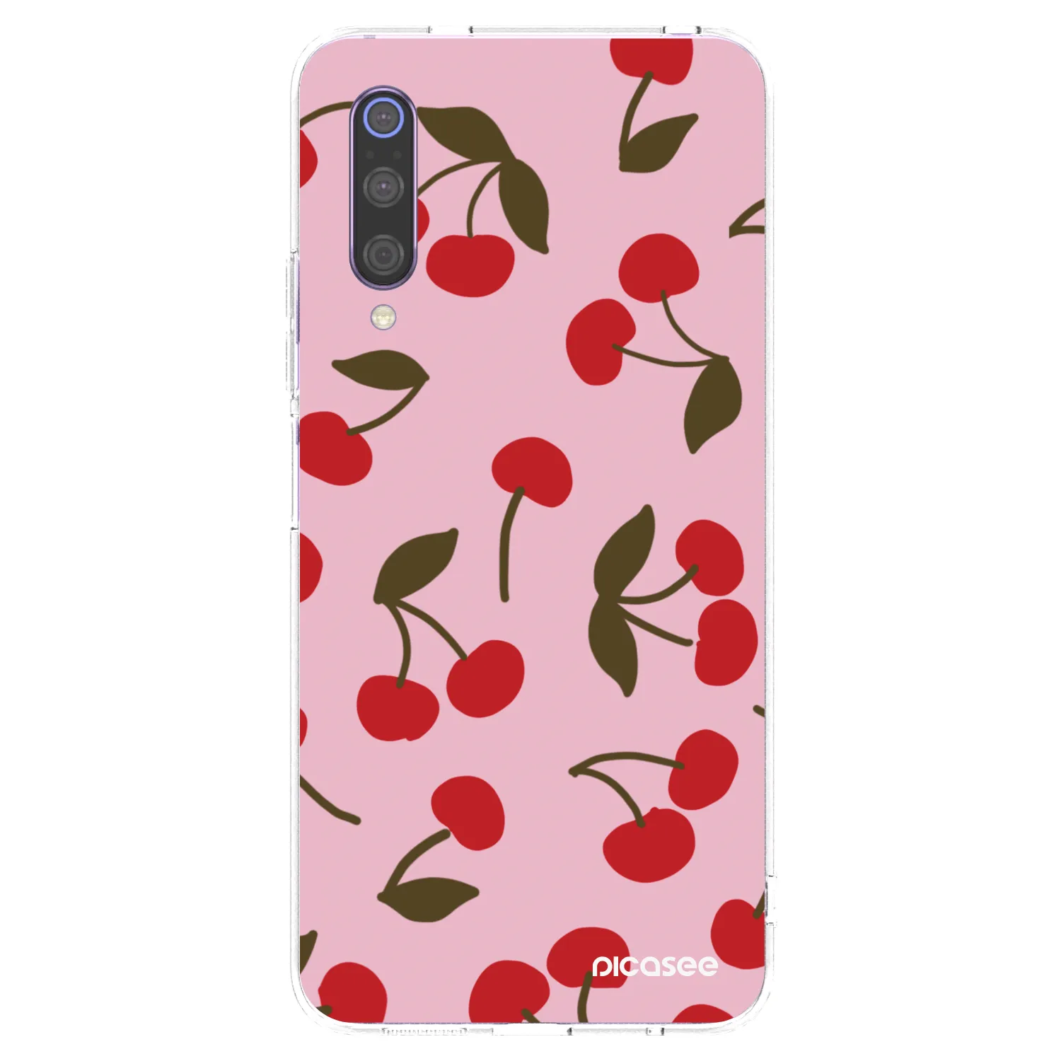 Picasee silikónový prehľadný obal pre Xiaomi Mi 9 - Cherry