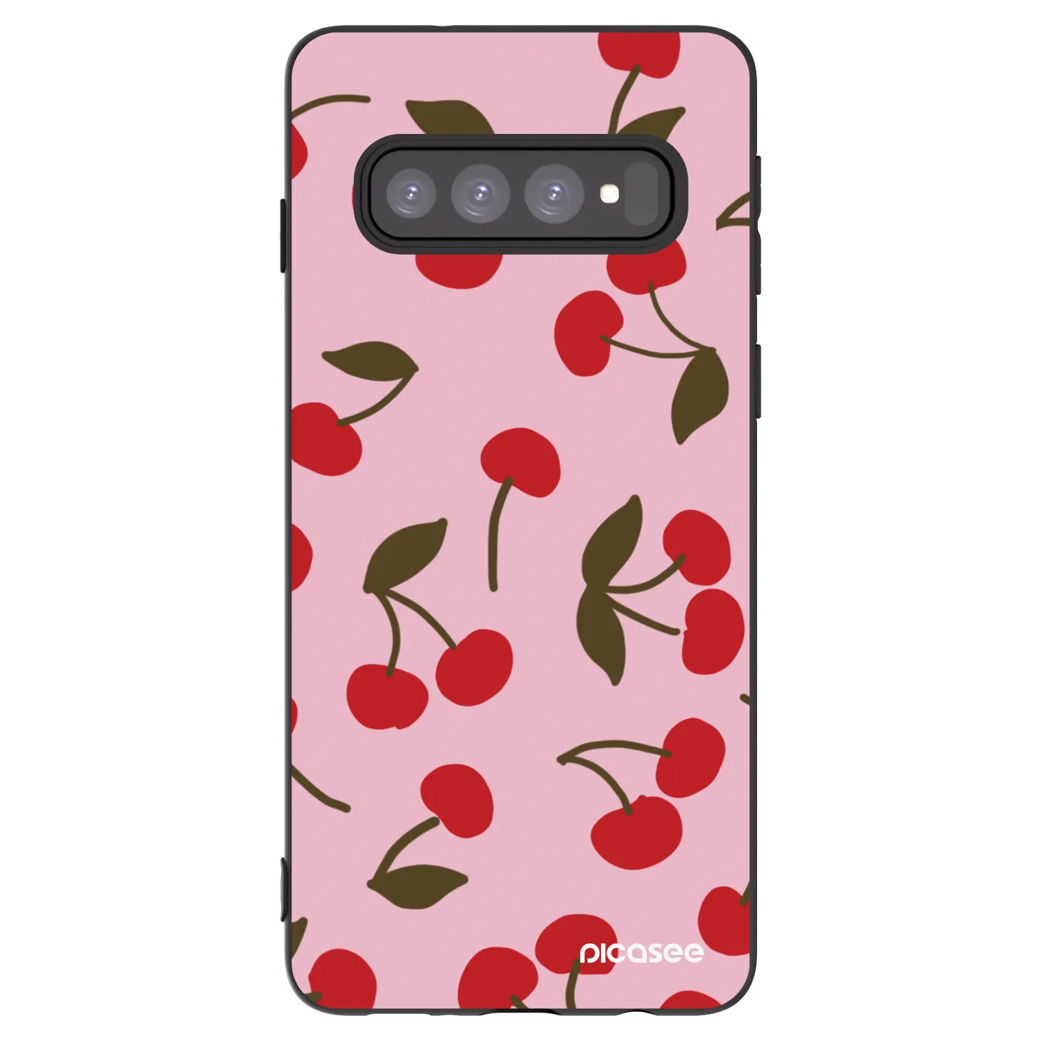 Picasee silikónový čierny obal pre Samsung Galaxy S10 G973 - Cherry