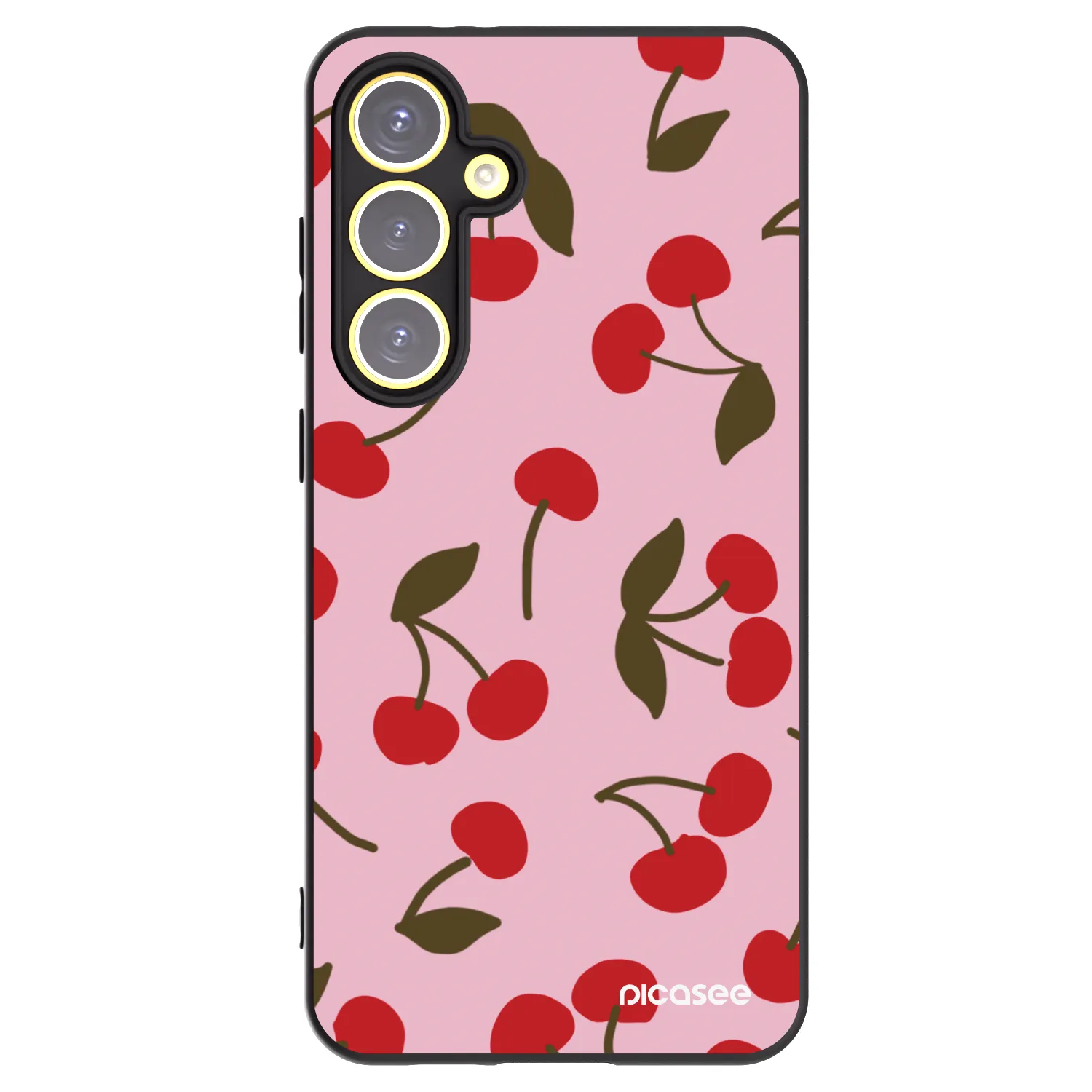 Picasee silikónový čierny obal pre Samsung Galaxy S24 FE S721B - Cherry